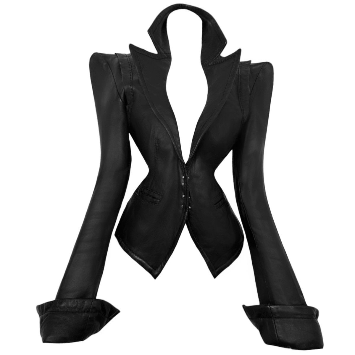 Dolce & Gabbana Dolce & Gabbana runway leather corset jacket Size S / US 4 / IT 40 - 1 Thumbnail
