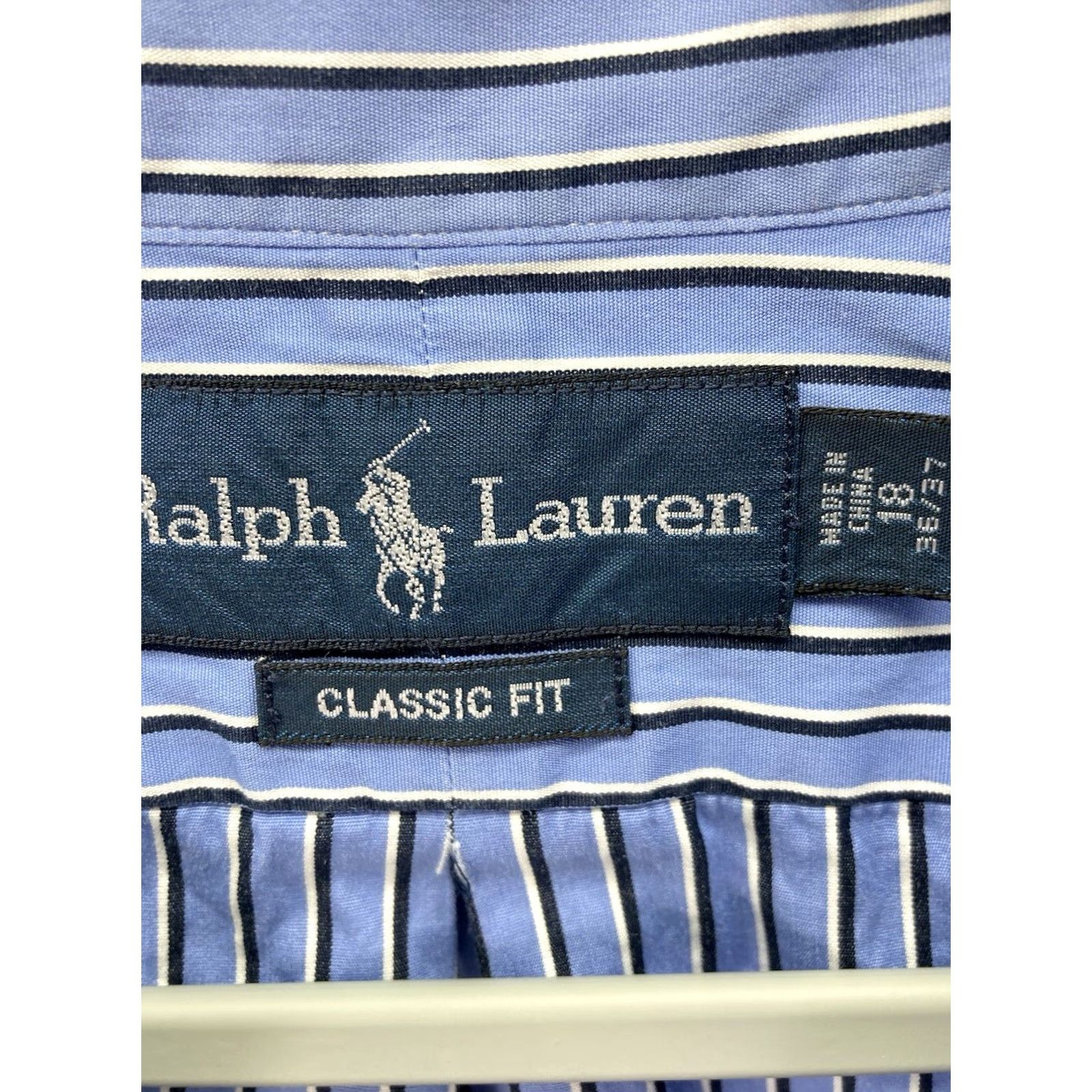 Ralph Lauren Ralph Lauren Shirt Men 2XL Blue Stripe Button Long Sleeve Cotton Casual Classic Fit Shirt Size US XXL / EU 58 / 5 - 5 Thumbnail