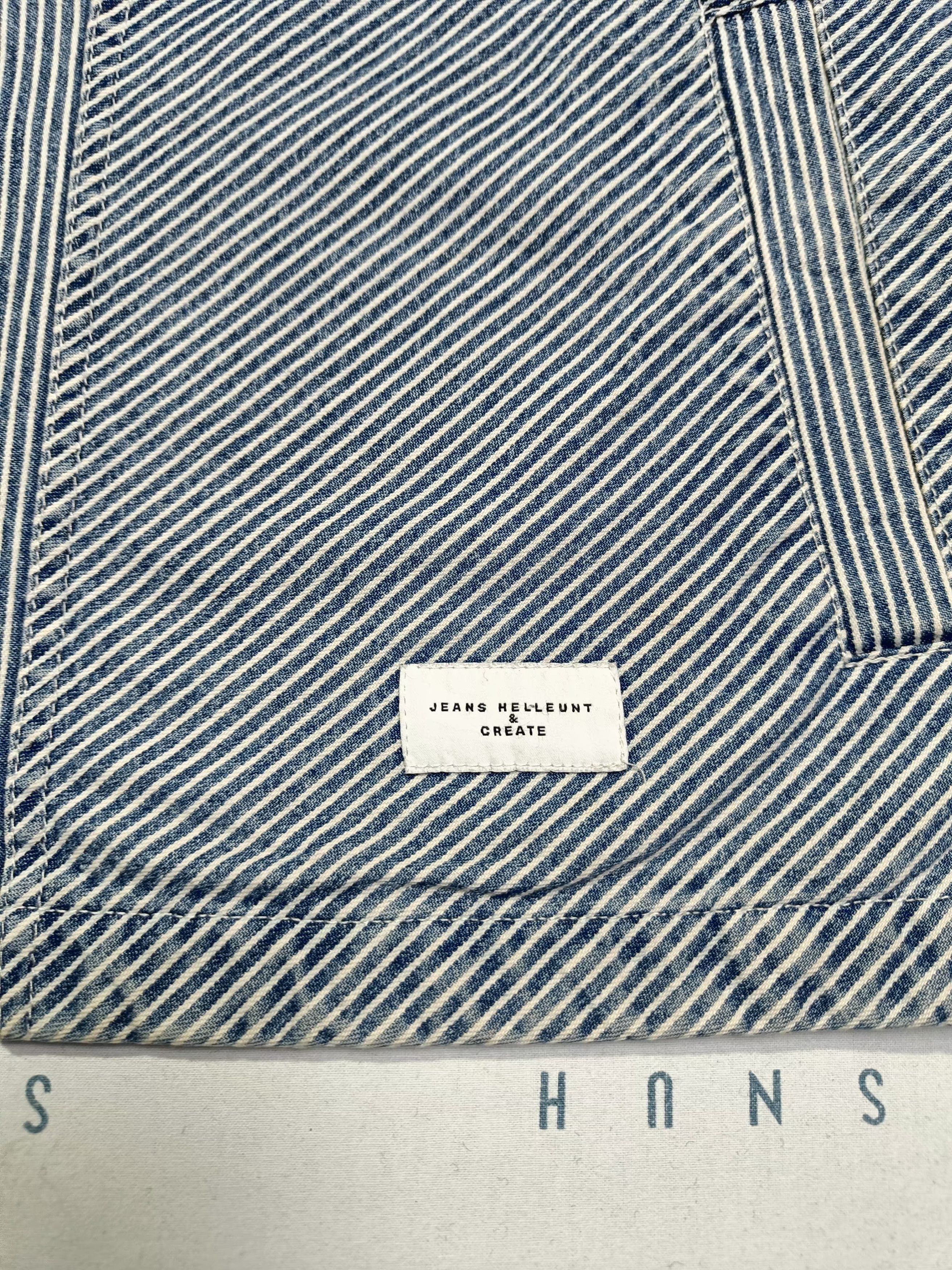 Japanese Brand Jean Helleunt & Create HICKORY STRIPE CHORE Size US XL / EU 56 / 4 - 12 Thumbnail
