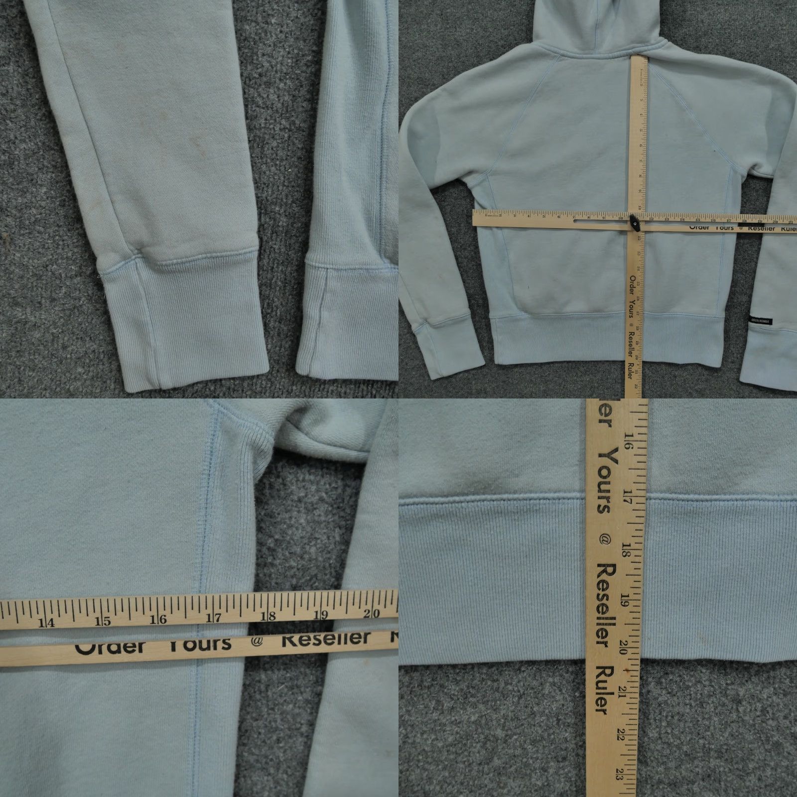 Abercrombie & Fitch VINTAGE Abercrombie & Fitch Hoodie Womens M Blue Pullover Distressed Y2K Logo Kn**it** (Note: Keep exact original words; ensure no new terms) Size M / US 6-8 / IT 42-44 - 9 Thumbnail