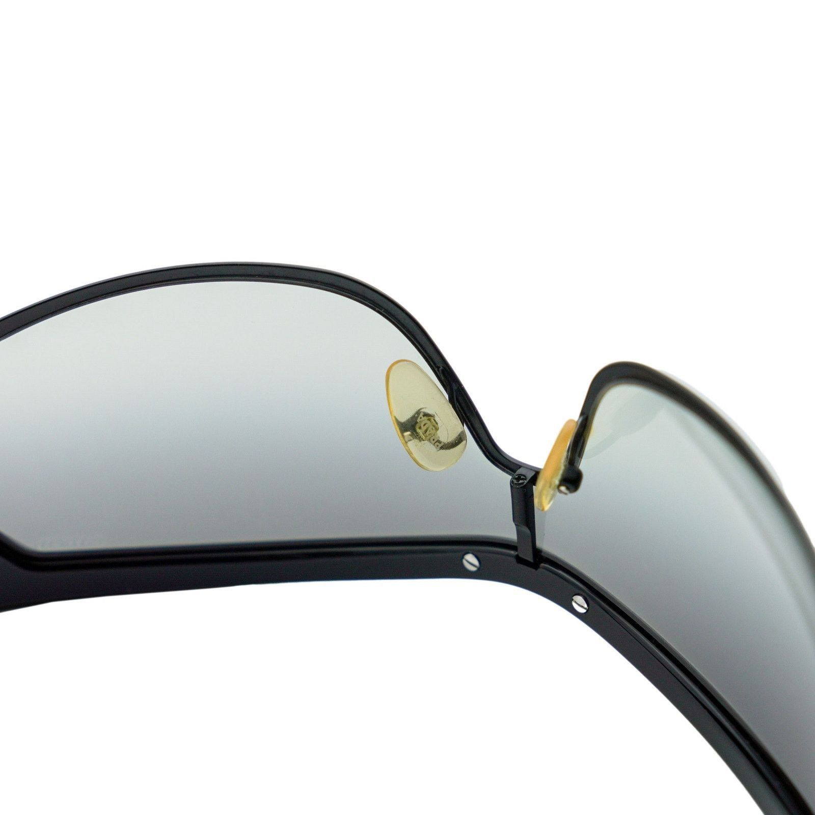 Prada Prada SPR 62I Black Shield Gradient Logo Y2K Sunglasses Size ONE SIZE - 9 Thumbnail