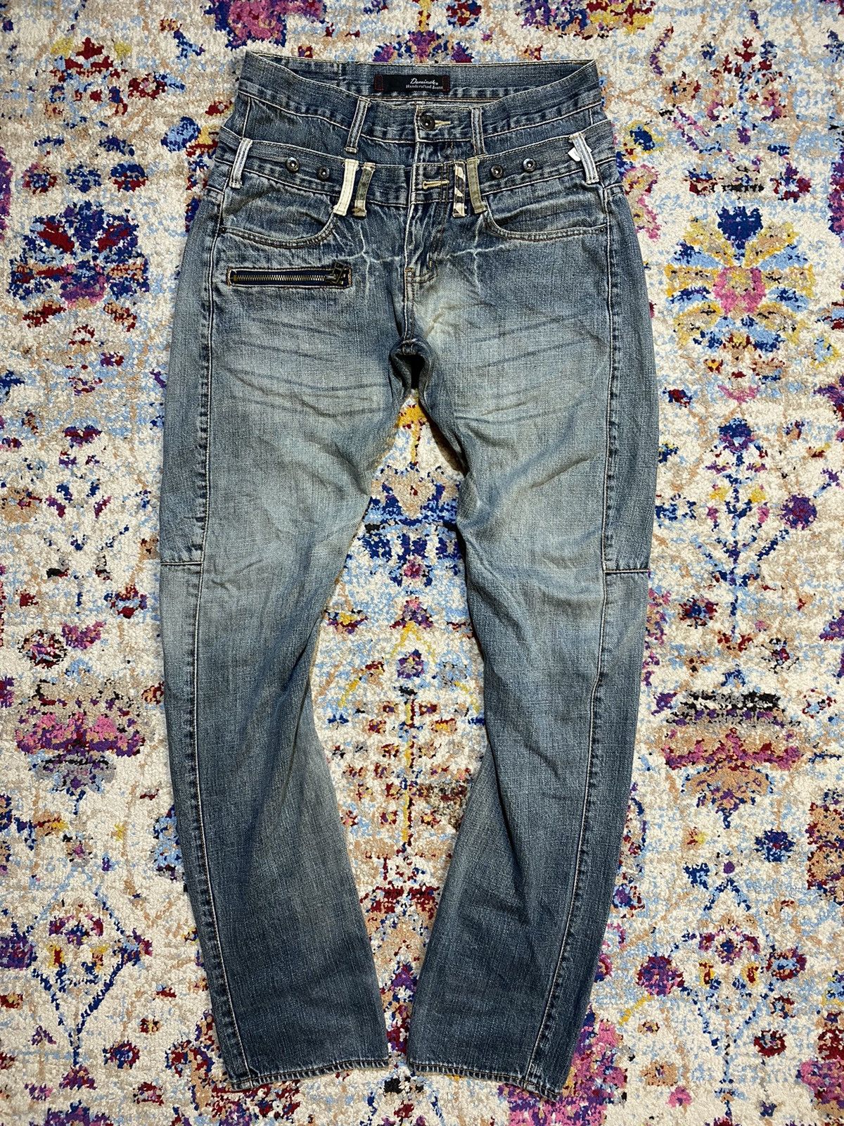 Japanese Brand Dominate Handcrafted Double Waisted Twisted Leg Jeans W30 Size US 30 / EU 46 - 1 Thumbnail