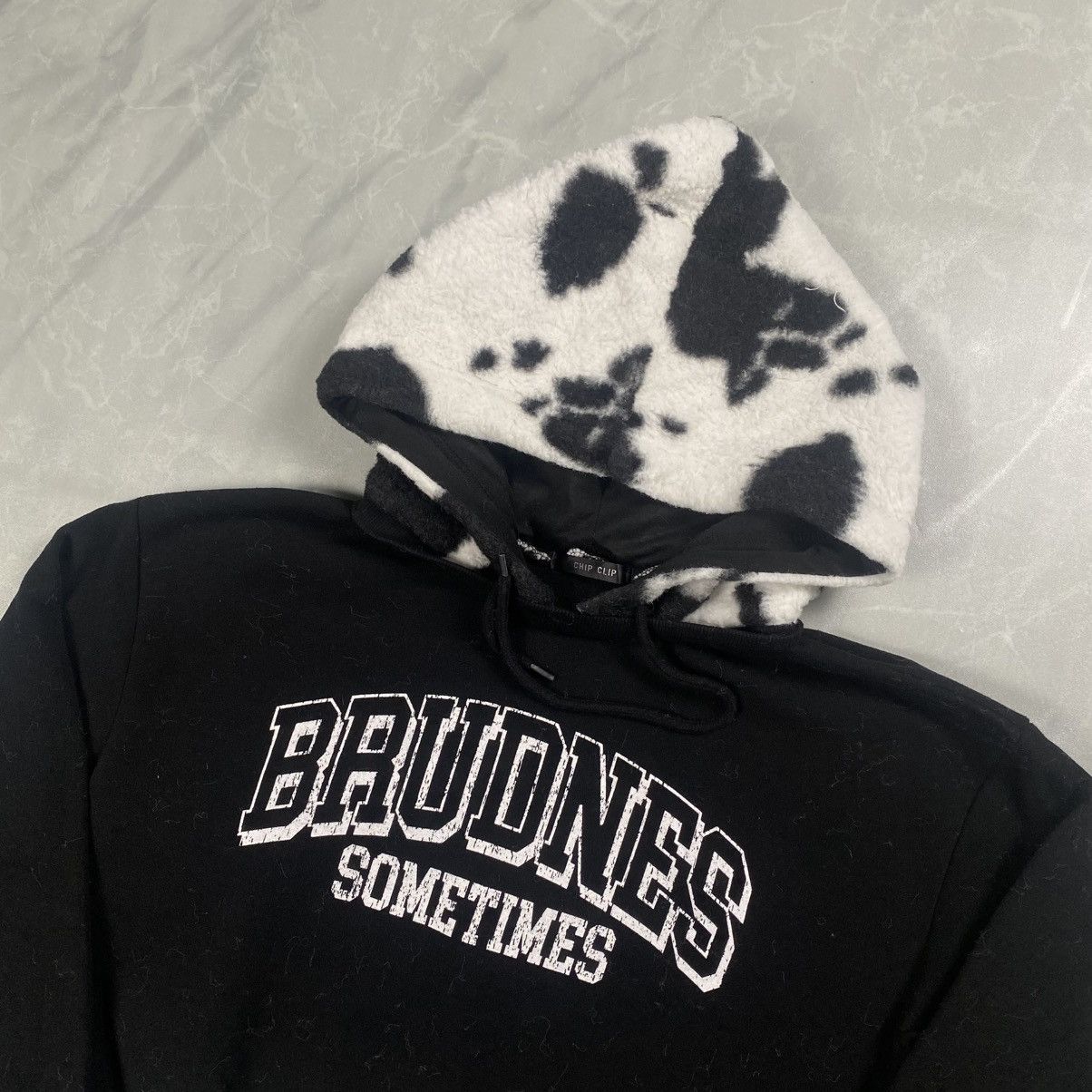 Japanese Brand Chip Clip Japan Brudnes Hooded Fur Crop Pullover Size M / US 6-8 / IT 42-44 - 2 Thumbnail