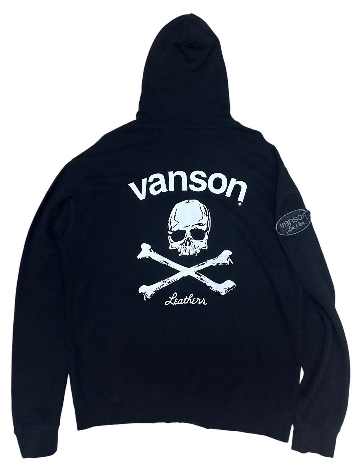 Japanese Brand × Sports Specialties × Vanson Leathers RARE ‼️ Vintage Vanson Leather Crossbones Logo Hoodie Size US M / EU 48-50 / 2 - 2 Thumbnail