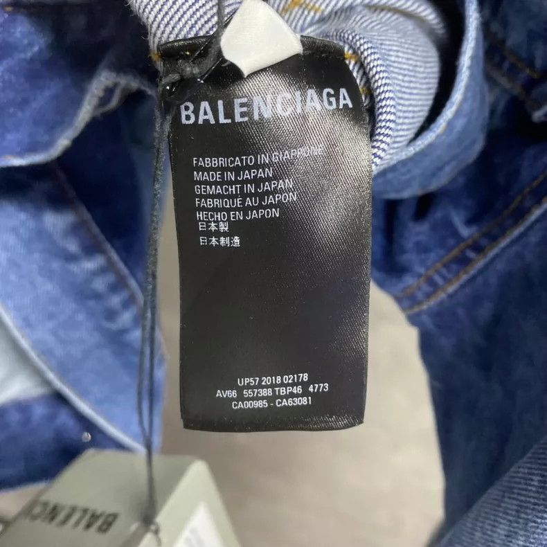 Balenciaga Balenciaga Blue back printed logo denim jacket Size XXS / US 00 / IT 34 - 3 Thumbnail