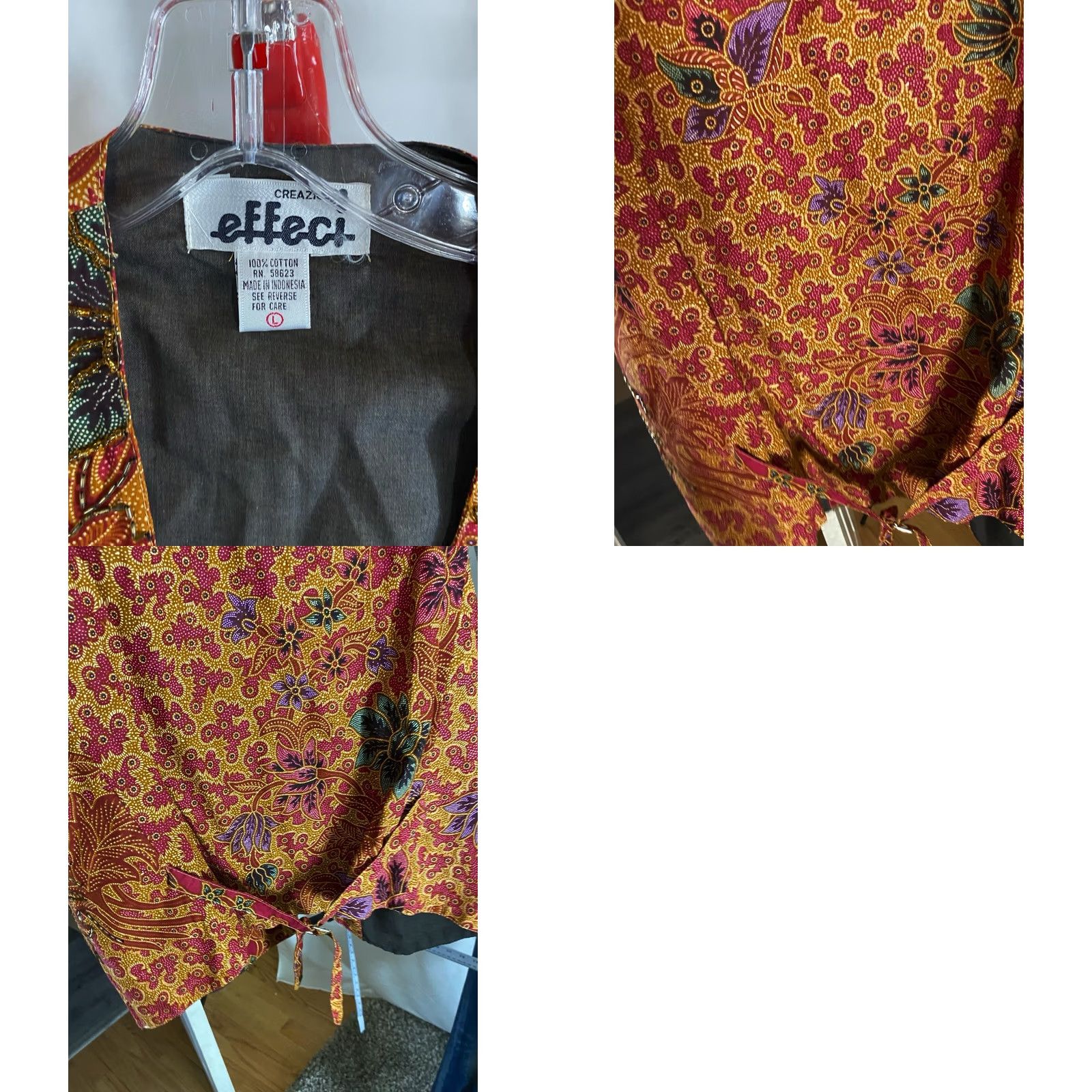 Vintage WOMENS Creazioni Effeci Batik Beaded Christmas Vest Large L Petite Size L / US 10 / IT 46 - 8 Thumbnail