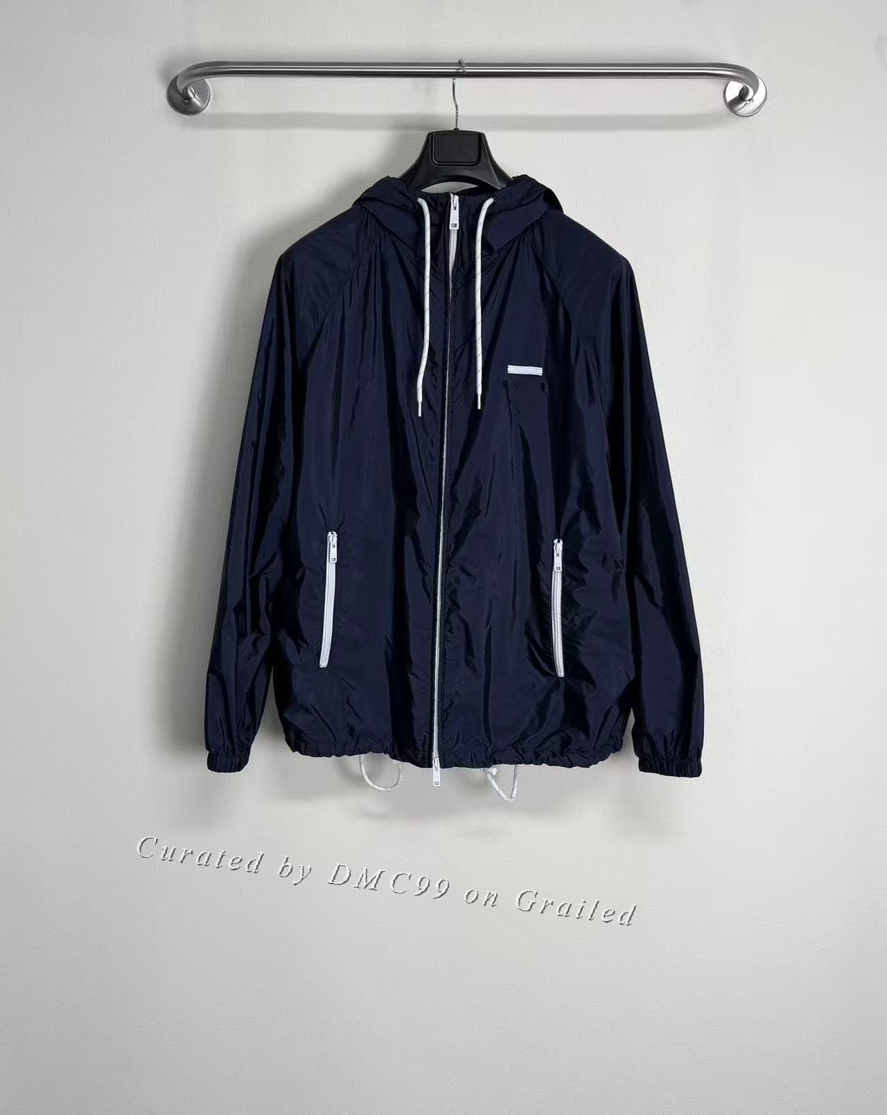 Prada Prada New Blue White Drawstring Jacket Size US S / EU 44-46 / 1 - 1 Thumbnail