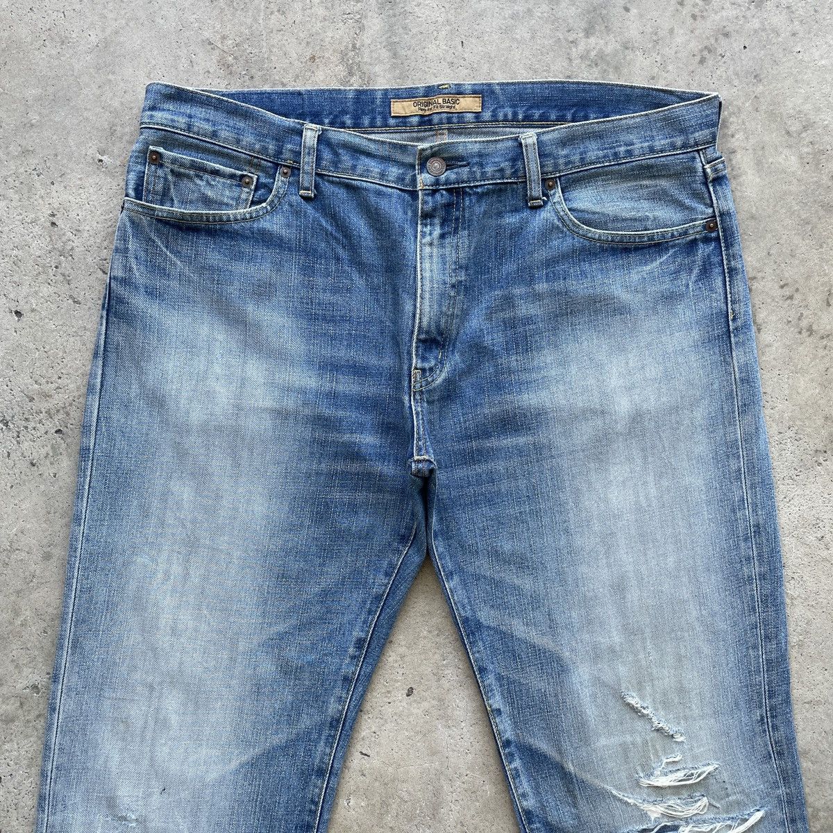 Japanese Brand W39x31💥 Vintage Japanese Faded Denim Jeans Distressed Pants Size US 39 - 3 Thumbnail
