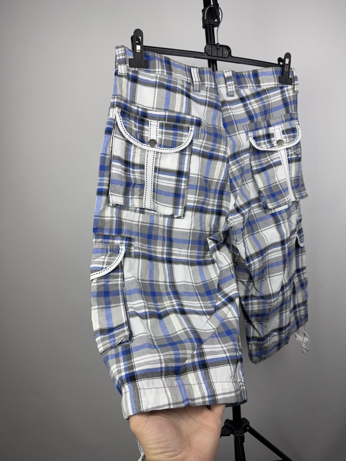 G-Star 00s G-Star RAW Checked Cargo Shorts Plaid Utility Style Size US 32 / EU 48 - 8 Thumbnail