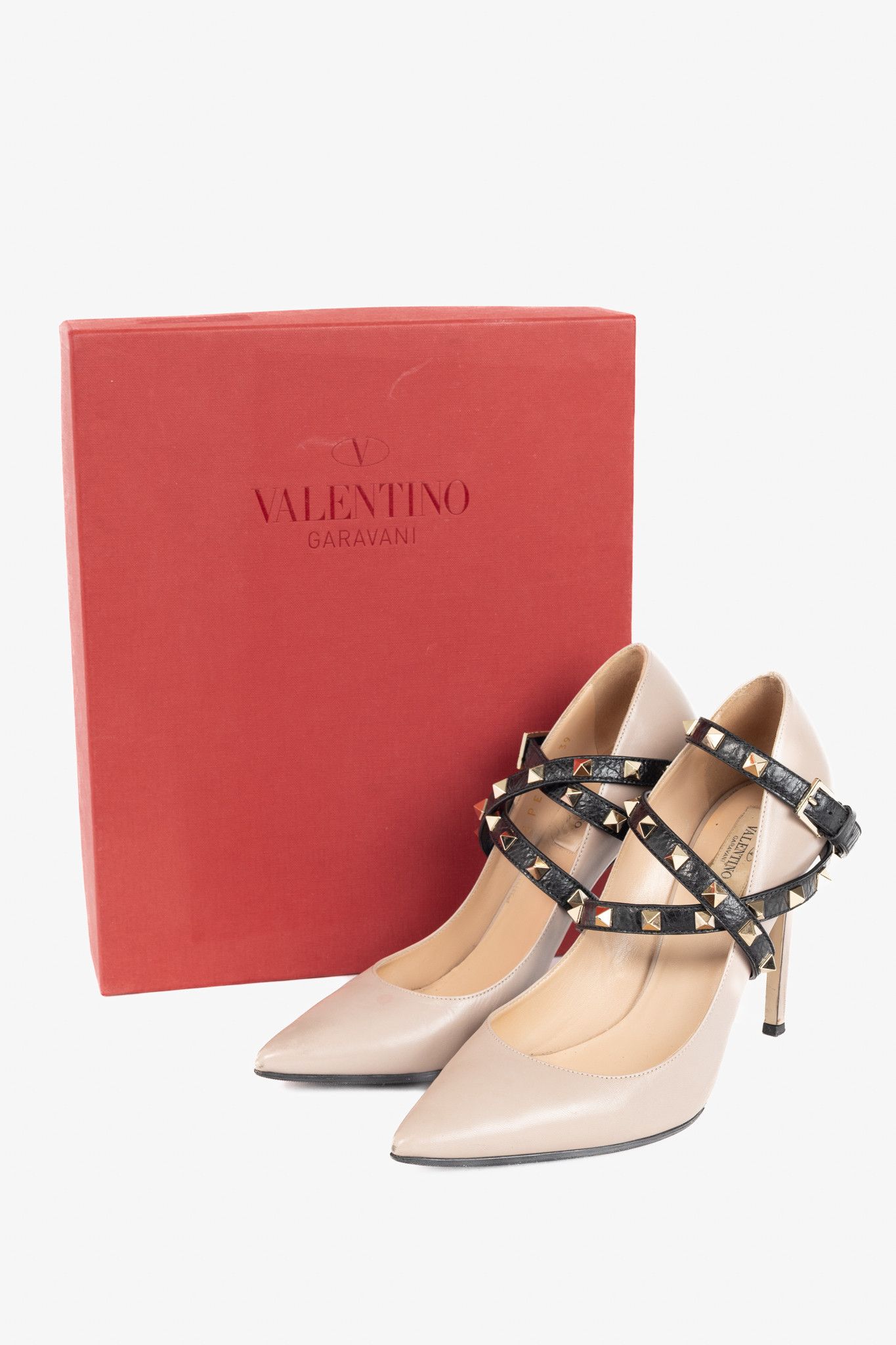 Valentino Valentino Garavani Studwrap Rockstud Pointed-Toe Pumps Size US 8.5 / IT 38.5 - 12 Thumbnail