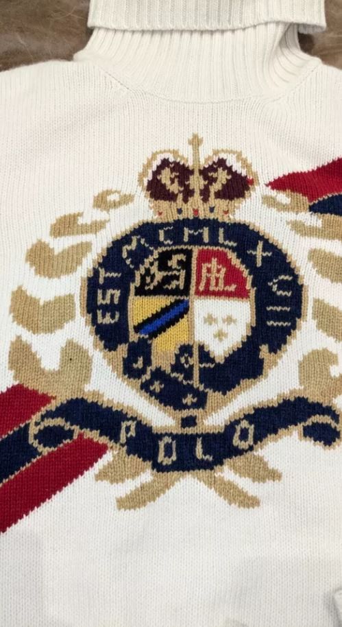 Polo Ralph Lauren Polo Ralph Lauren Women's Cream Crest Turtleneck Sweater XXL Size US XXL / EU 58 / 5 - 6 Thumbnail