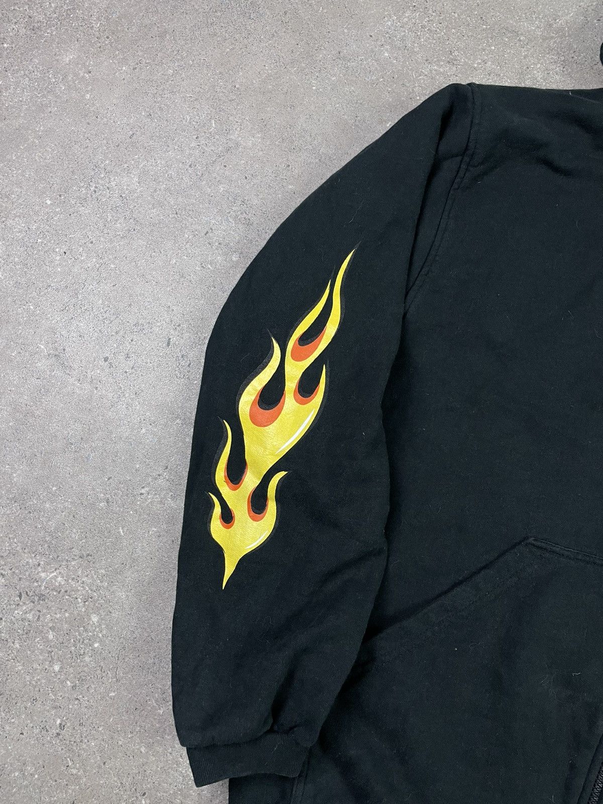 No Fear × Vintage Vintage No Fear Crazy Y2K Hip Hop Flame Hoodie Zip Size US M / EU 48-50 / 2 - 3 Thumbnail