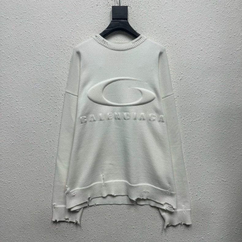 Balenciaga BALENCIAGA Loop Sports Distressed Sweater - dmc Size US XS / EU 42 / 0 - 1 Thumbnail