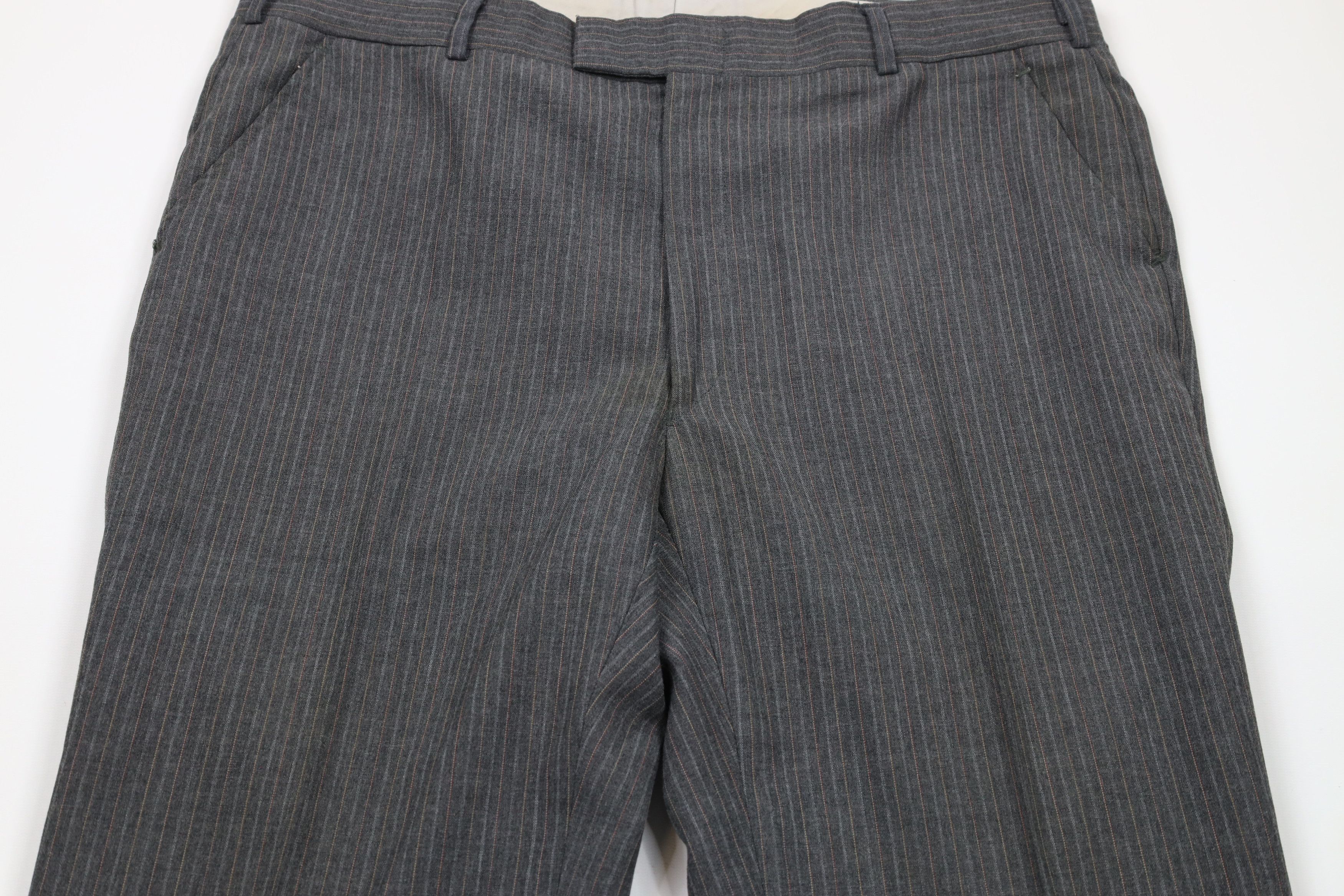 Vintage Vintage 70s Streetwear Wool Blend Striped Bell Bottoms Pants Size US 38 / EU 54 - 6 Thumbnail