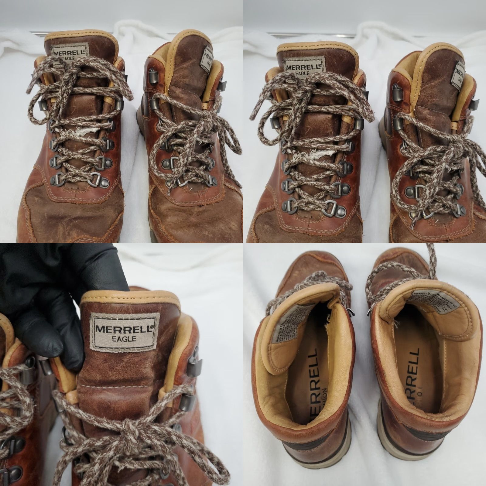 Merrell Merrell Eagle Luxe Sunned Hiking Boots Mens 7.5 Brown Leather Waterproof Ankle Shaft Suede Boots Vintage Style Size US 8 / EU 41 - 8 Thumbnail