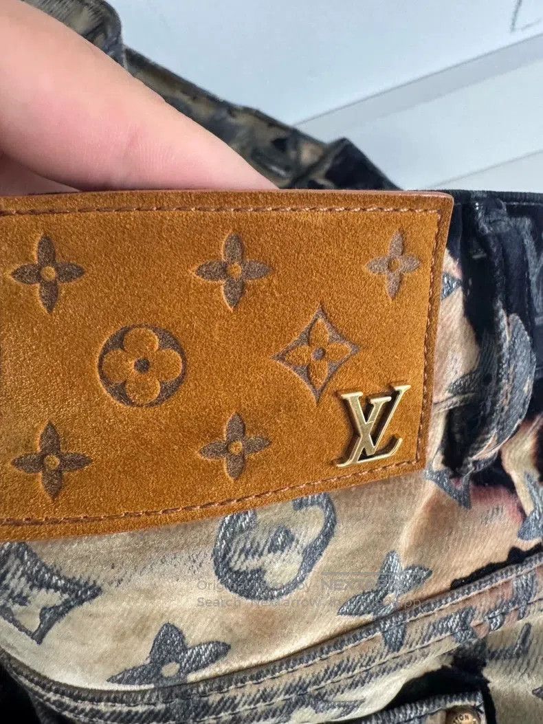 Louis Vuitton LV Monogram Print Denim Jeans . Size US 32 / EU 48 - 4 Thumbnail