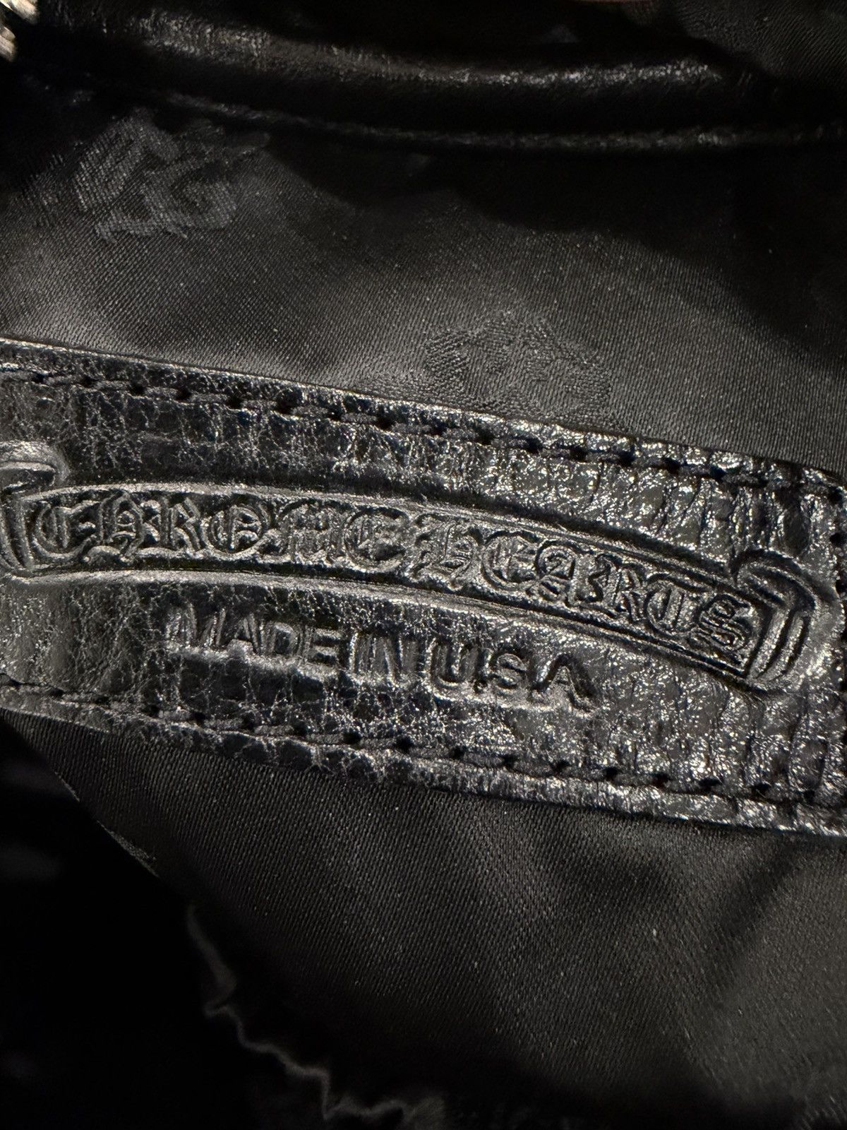 Chrome Hearts Chrome Hearts Taka Mini Black Leather Triple Cross Patch Size ONE SIZE - 9 Thumbnail