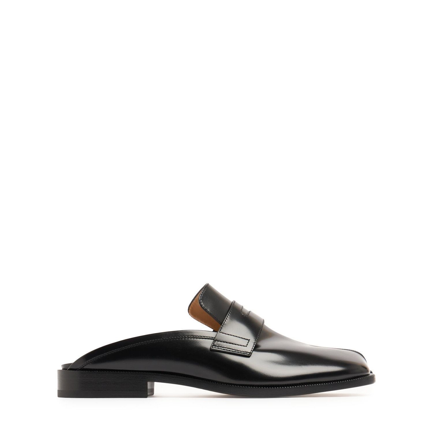 MAISON MARGIELA Tabi Men's Black Leather Mules New & Authent