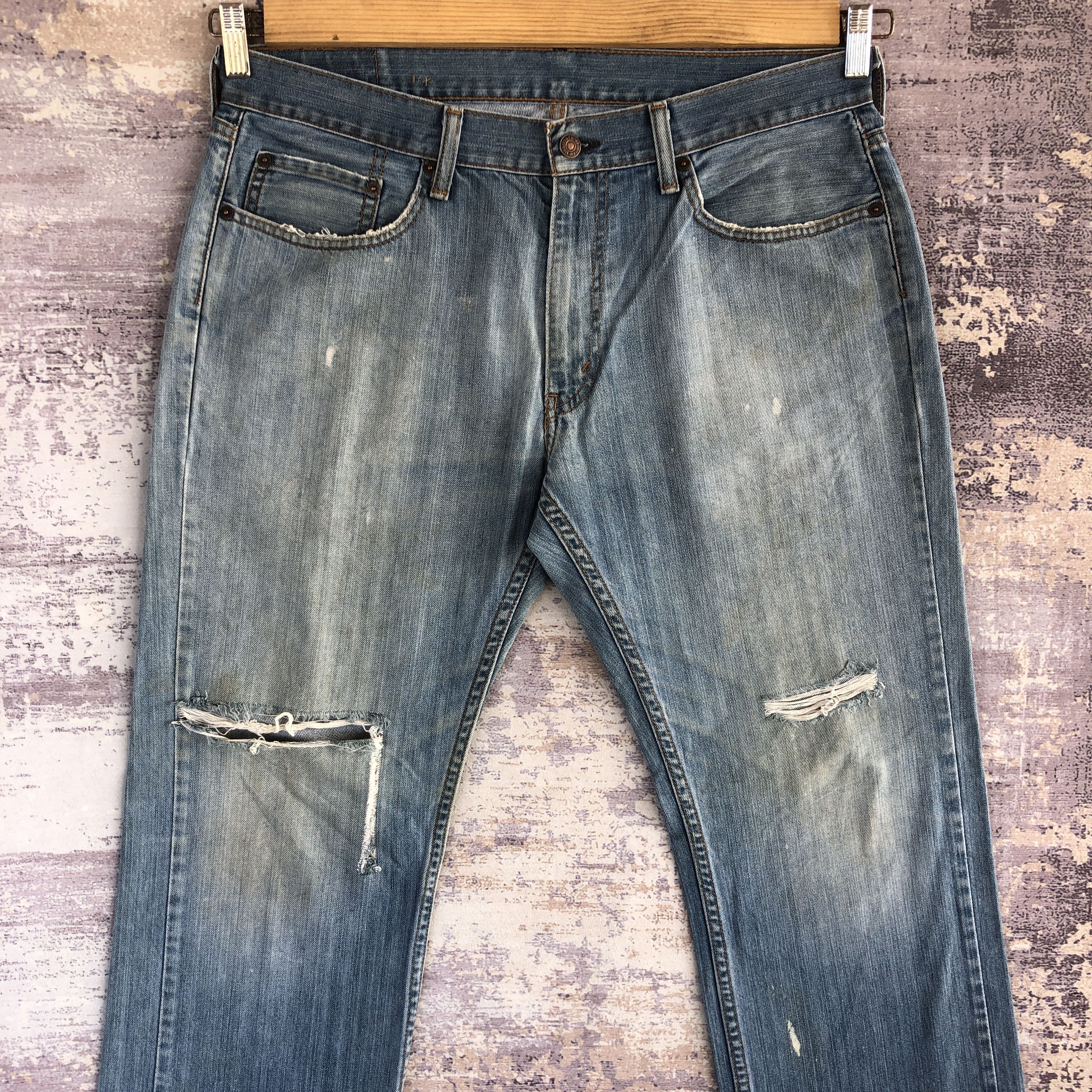 Levi's Vintage Distressed Levis 559 Baggy Jeans Levi's Faded Denim Size US 34 / EU 50 - 3 Thumbnail