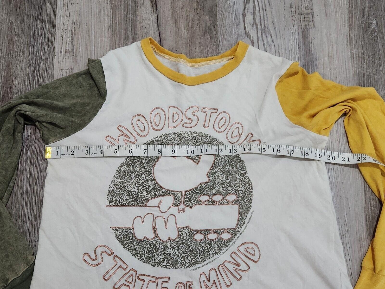 Designer Woodstock State Of Mind T Shirt Medium Baseball Yellow Green Size M / US 6-8 / IT 42-44 - 3 Thumbnail