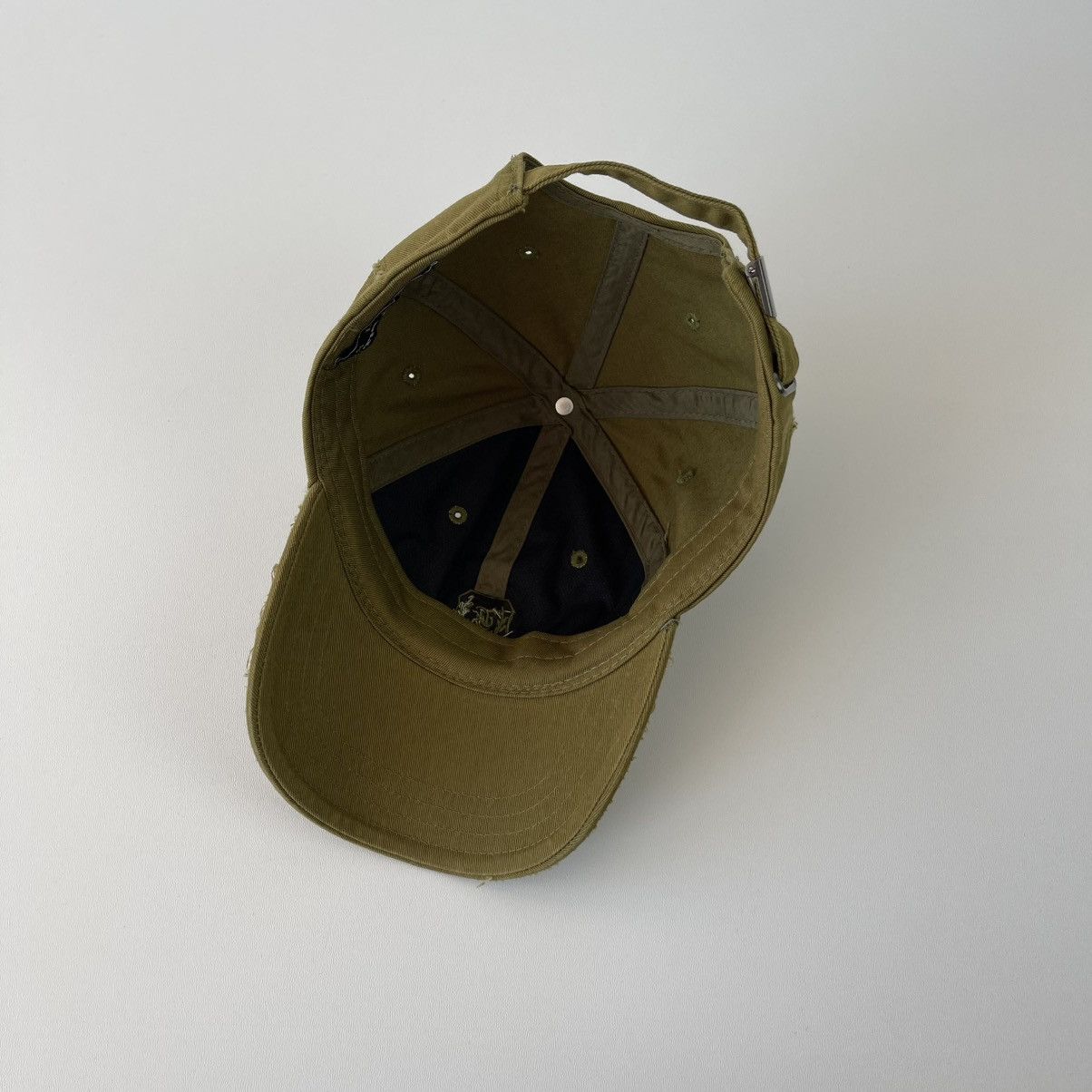 The Kooples The Kooples Sport Logo Distressed 6-Panel Baseball Cap Khaki Size ONE SIZE - 10 Thumbnail