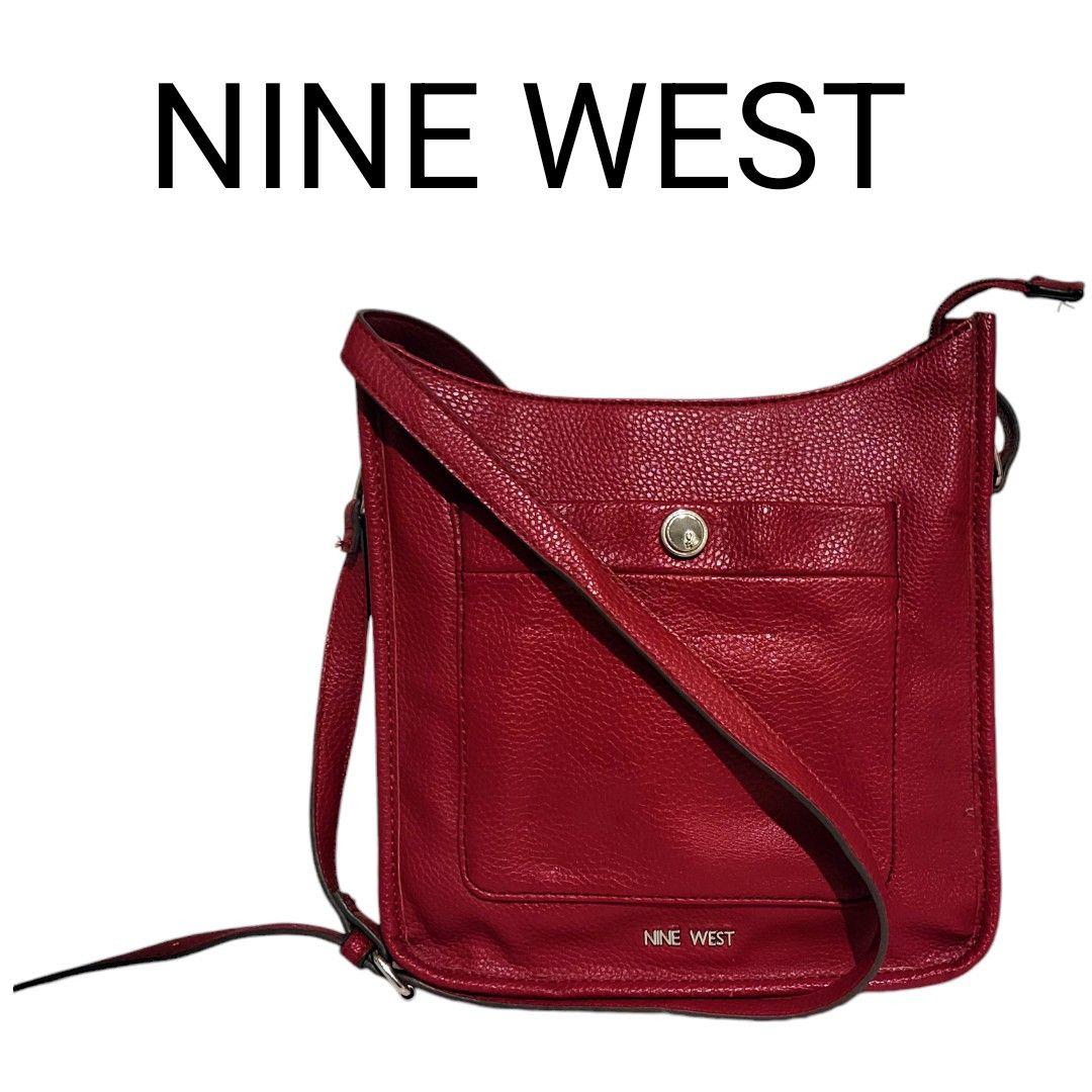 Nine West Nine West Red Faux Leather Shoulder Crossbody Bag Size ONE SIZE - 1 Thumbnail
