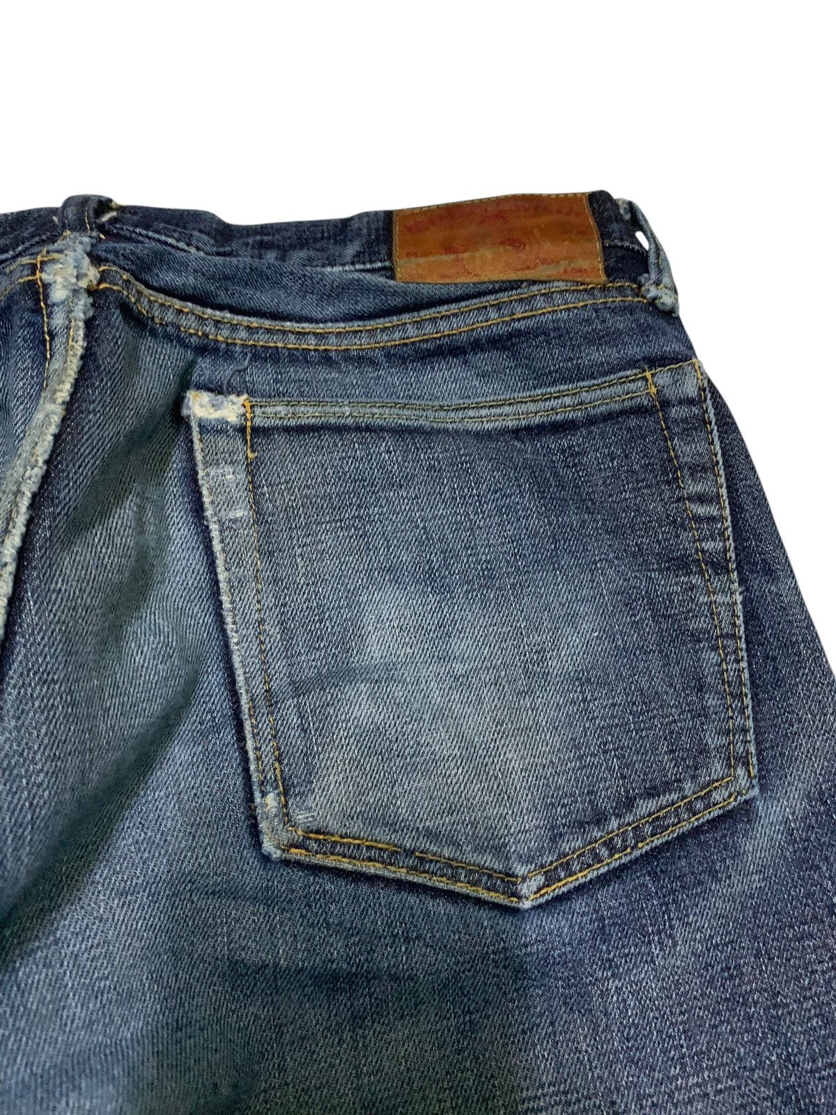 Kapital MOMOTARO SELVEDGE BUTTON FLY FADED DISTRESSED DENIM Size US 33 - 14 Thumbnail