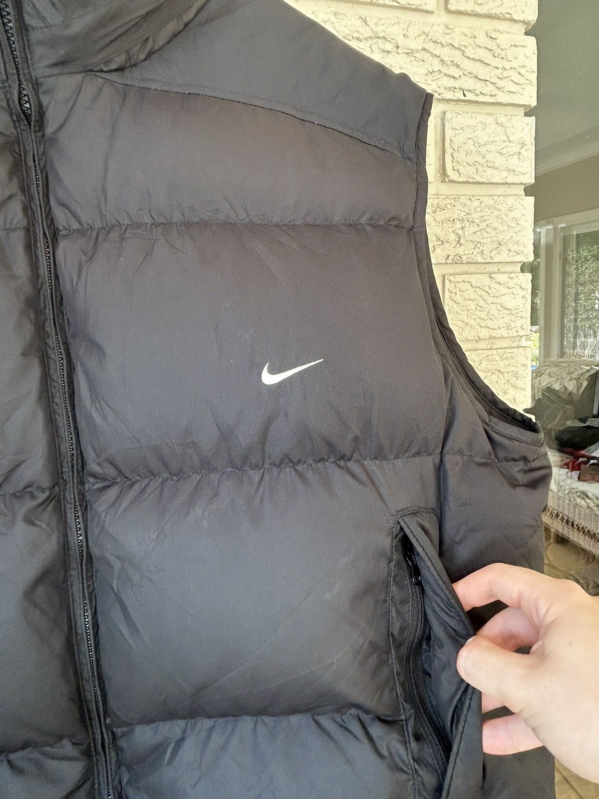 Nike Vintage Nike Swoosh Duck Down Puffer Vest Size US XL / EU 56 / 4 - 3 Thumbnail