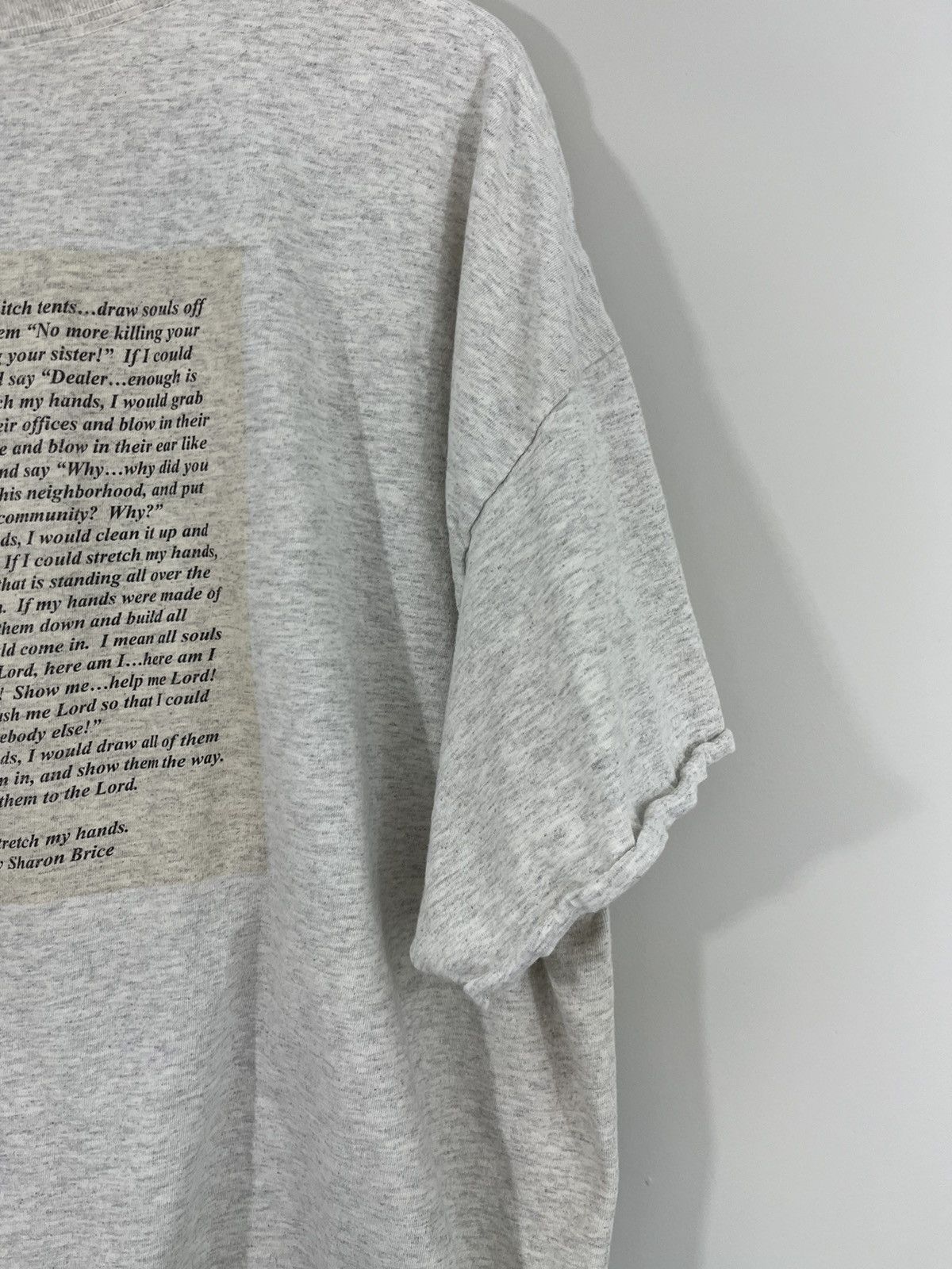 Vintage Oversize Distressed Religious Script Boxy XXXL Tee Size US XXL / EU 58 / 5 - 10 Thumbnail