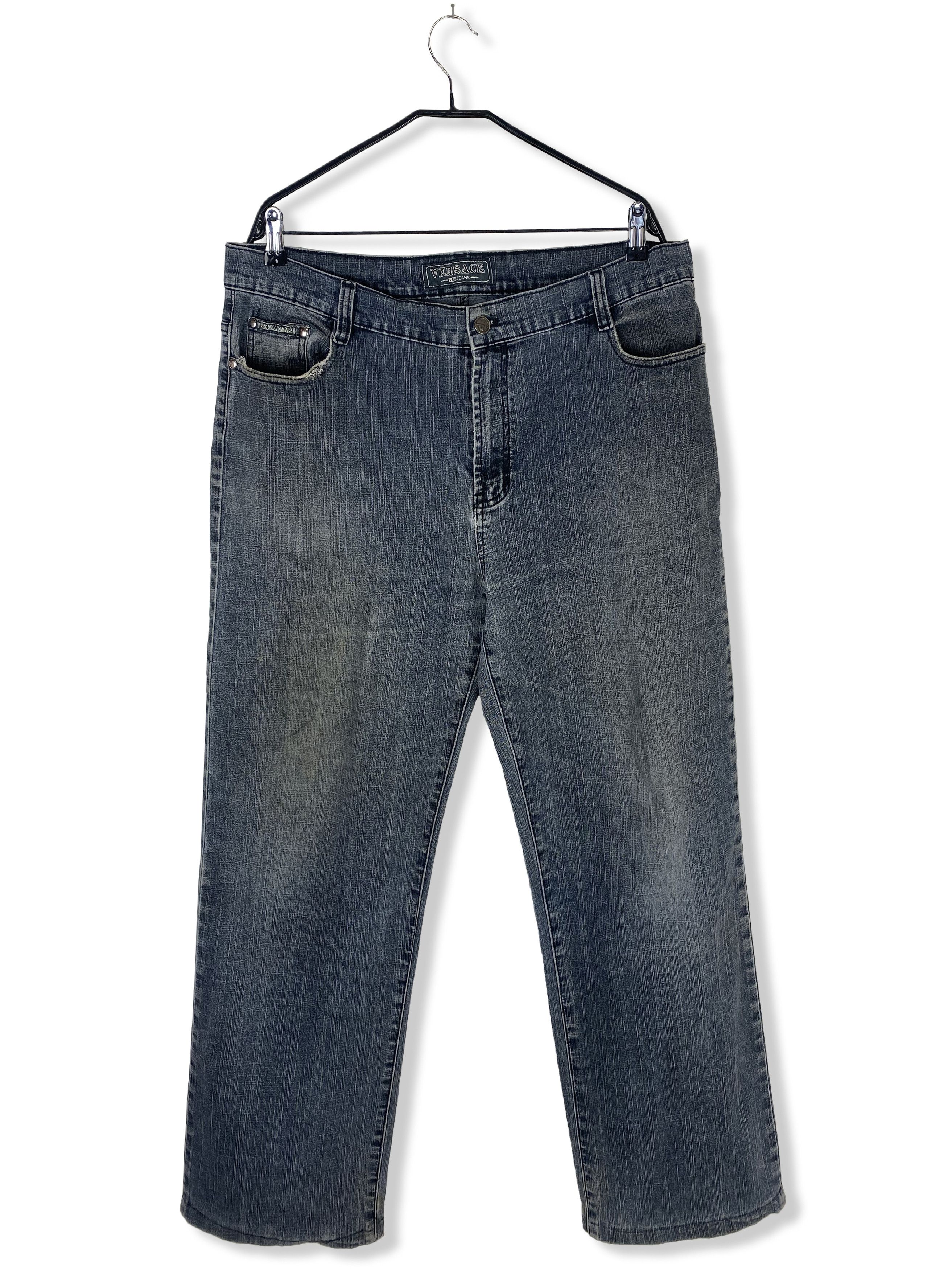 Versace 90s Vintage VERSACE V2 Denim Jeans M426 Size US 37 - 1 Thumbnail
