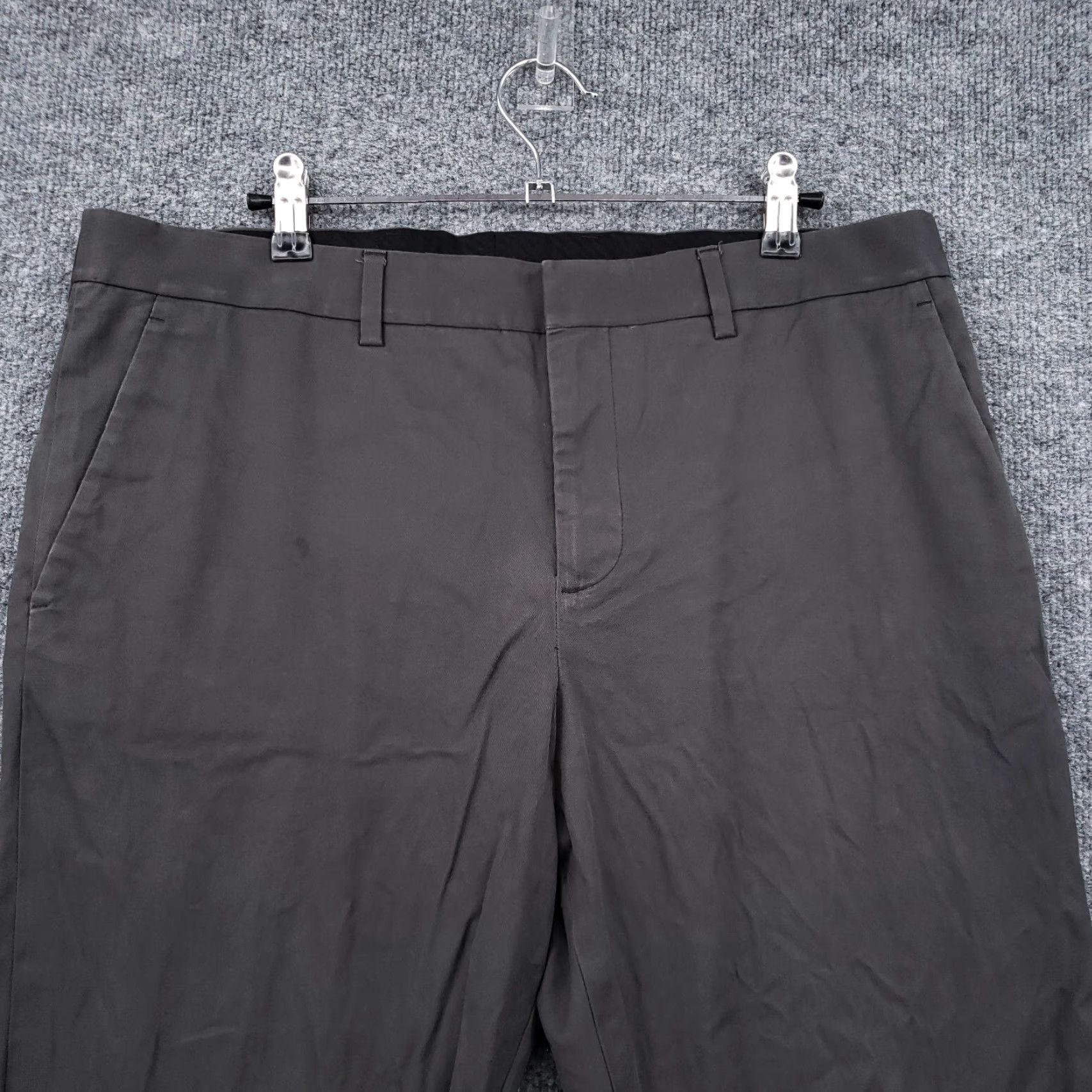 Express Express Pants Mens 34X32 Gray Producer Chino Mid Rise Straight Flat Front Size US 34 / EU 50 - 4 Thumbnail