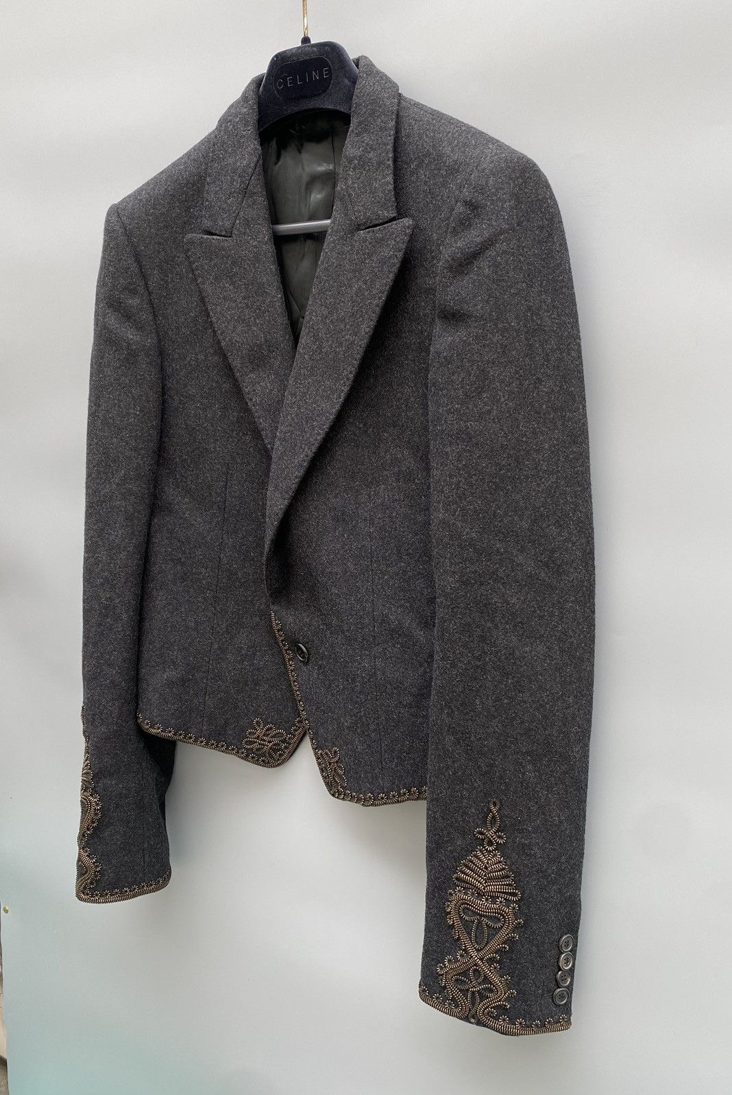Alexander McQueen F/W 2006- Alexander Mcqueen- Metal Embellished Wool Jacket Size US M / EU 48-50 / 2 - 13 Thumbnail