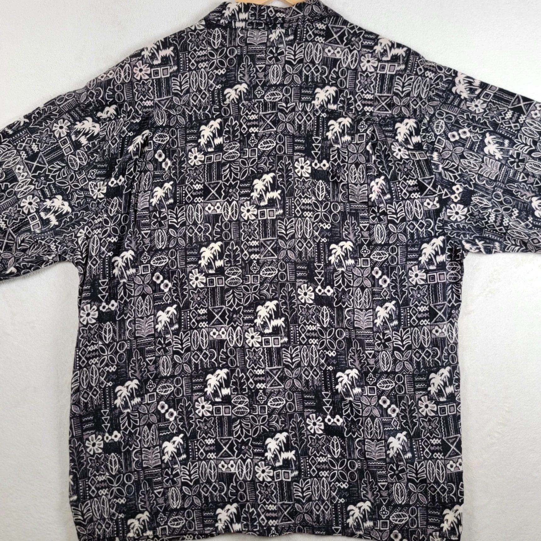 Ocean Pacific OCEAN PACIFIC Shirt Button-Up Men's XL Short Sleeve Hawaiian Tropical Black Size US XL / EU 56 / 4 - 3 Thumbnail