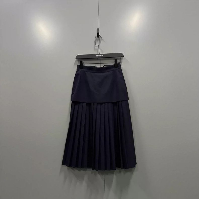 Thom Browne Thom Browne A dark blue long pleated skirt Size 26" / US 2 / IT 38 - 6 Thumbnail