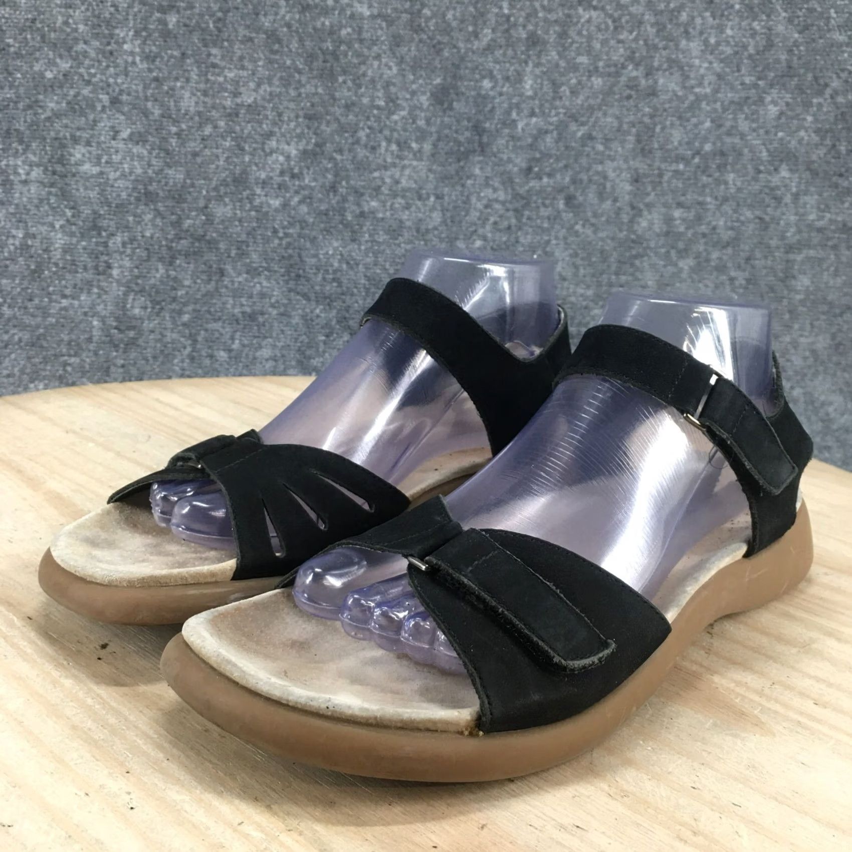 Rockport Rockport Sandals Womens 8 M Ankle Straps Black Open Toe Comfort Wedge Casual Size US 8 / IT 38 - 4 Thumbnail
