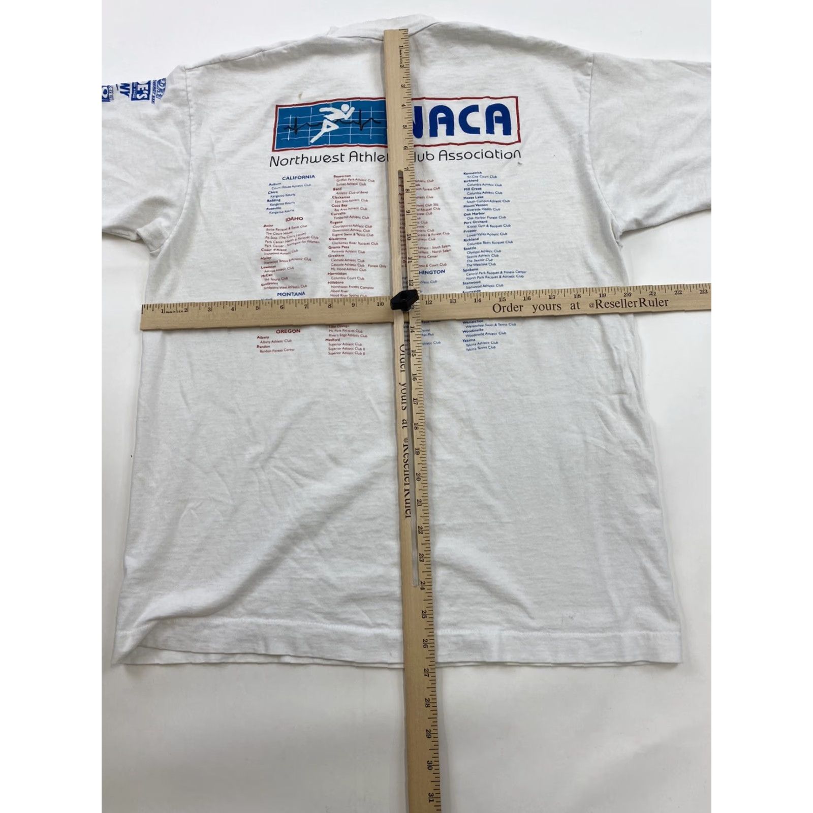 Fruit Of The Loom VINTAGE 96 NACA Bridge To Bridge Race Shirt Mens L White Size US L / EU 52-54 / 3 - 8 Thumbnail