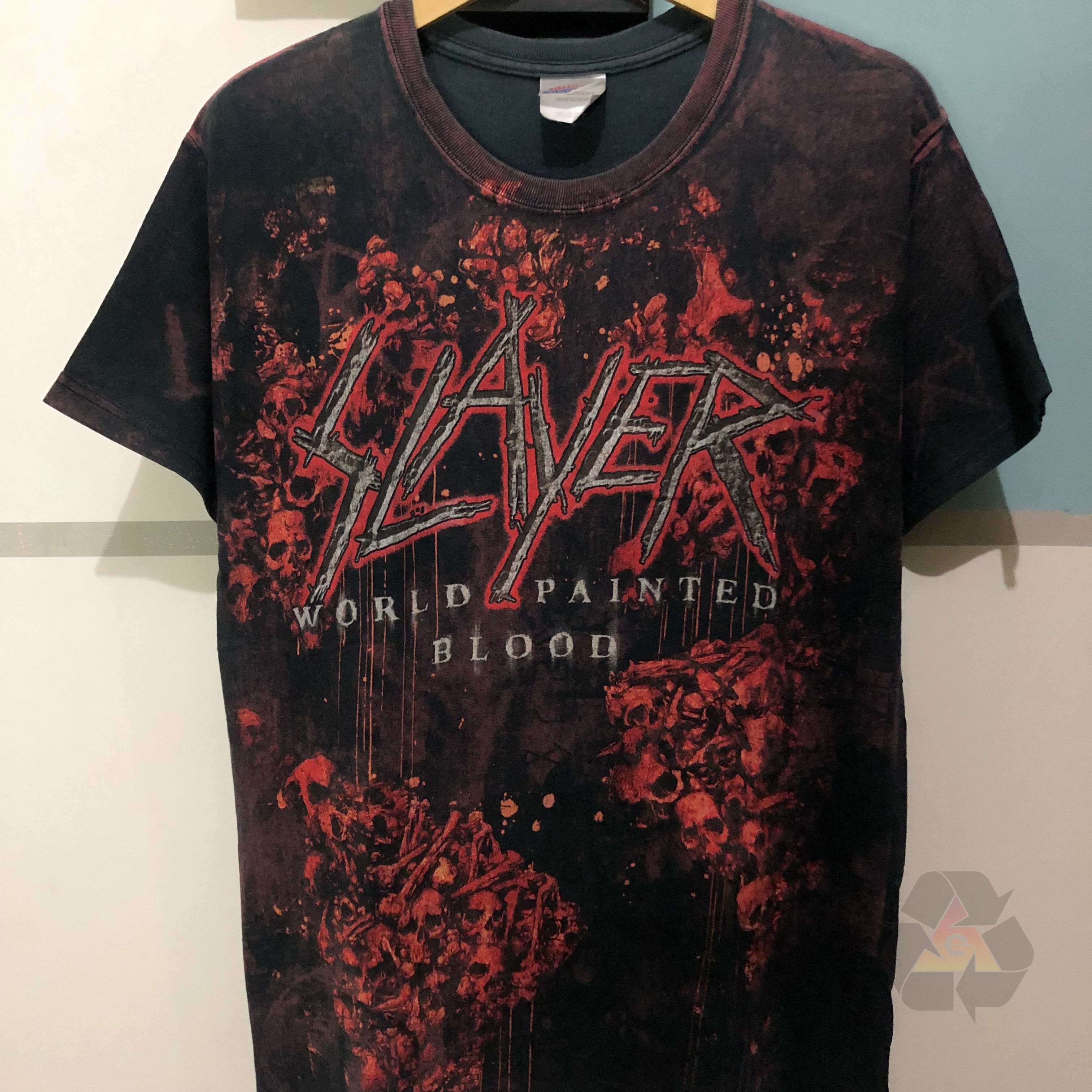 Band Tees RARE Vintage Slayer World Painted Blood Full Print AOP Size US M / EU 48-50 / 2 - 5 Thumbnail