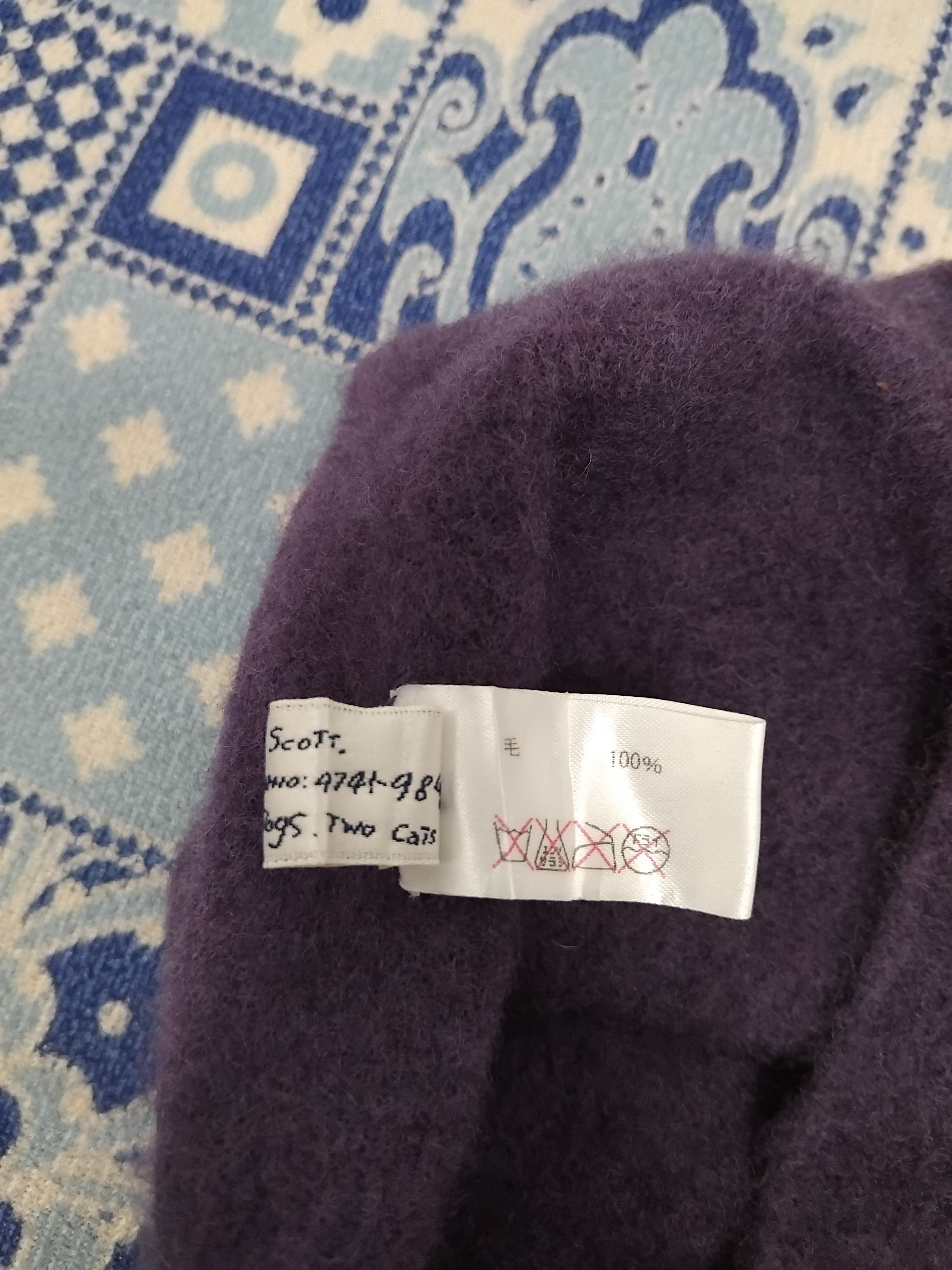 Japanese Brand Sally Scott purple colour beret Size ONE SIZE - 3 Thumbnail
