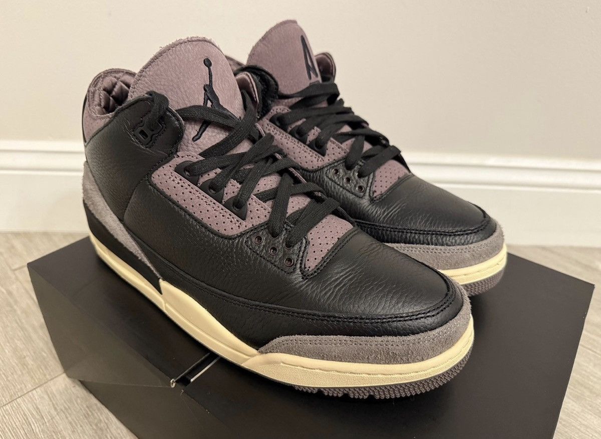 A Ma Maniere × Jordan Brand A Ma Maniere Air Jordan 3 Black Violet Sz 13.5 W / 12 M Used Size US 12 / EU 45 - 1 Thumbnail