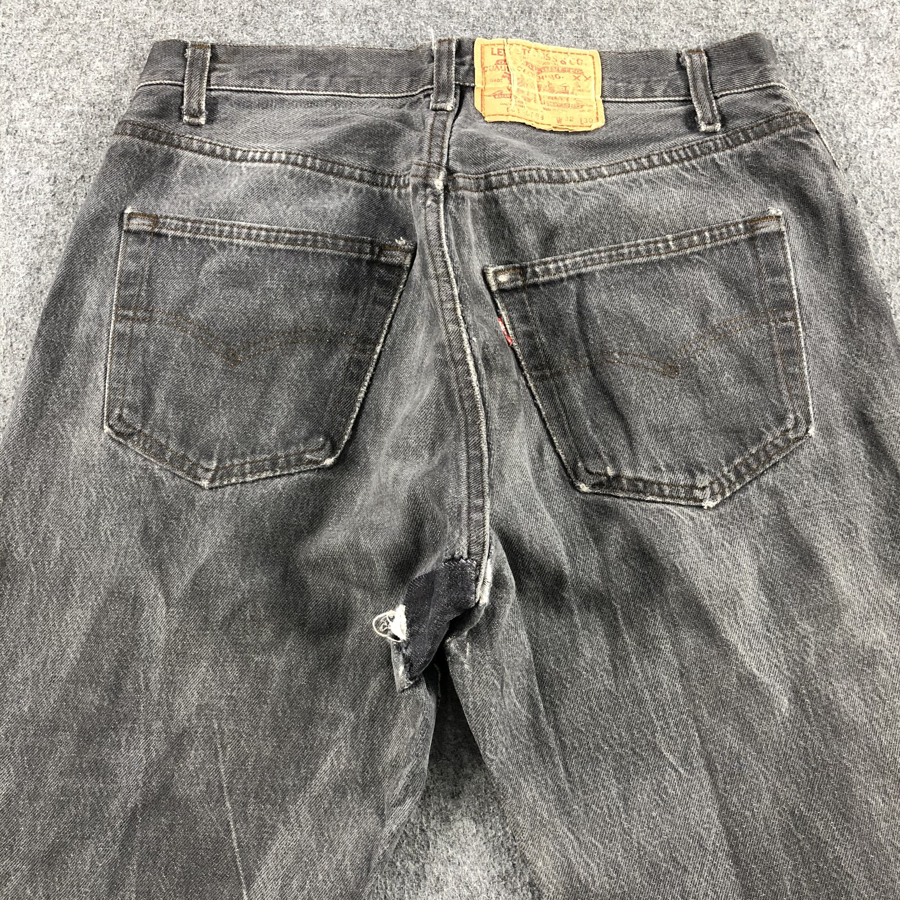 Levi's Vintage 90s Ripped Levis 501 Earth Tone Jeans-J1515 Size US 30 / EU 46 - 4 Thumbnail