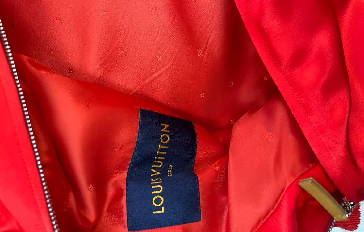 Louis Vuitton Louis Vuitton Red Silk Embroidered Logo Jacket2412-Nextarrow Size US L / EU 52-54 / 3 - 3 Thumbnail