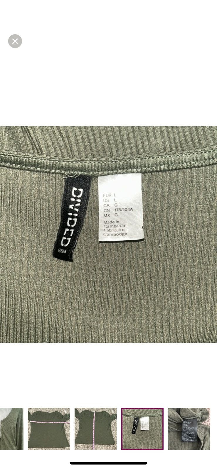 Divided × H&M Divided by h&m large ribbed crop top Size L / US 10 / IT 46 - 3 Thumbnail