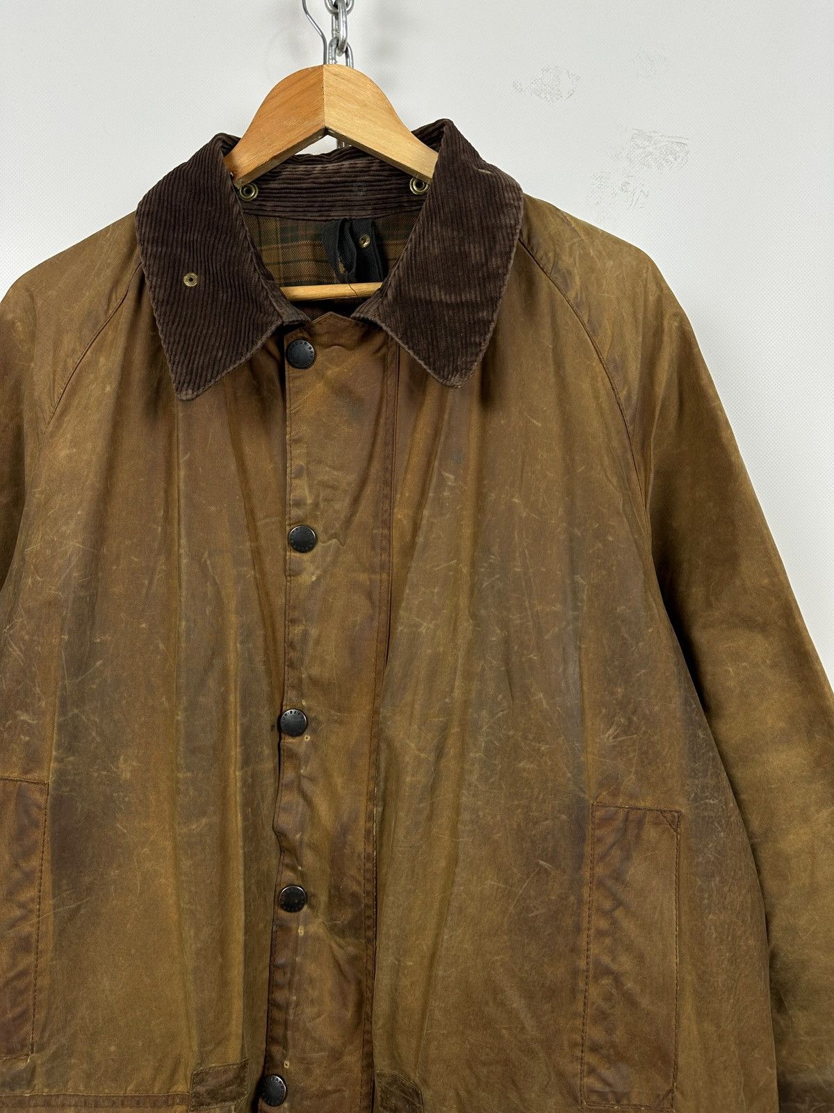 Barbour Vintage Barbour Beaufort Olive Brown Waxed Coat Jacket Size US XXL / EU 58 / 5 - 8 Thumbnail