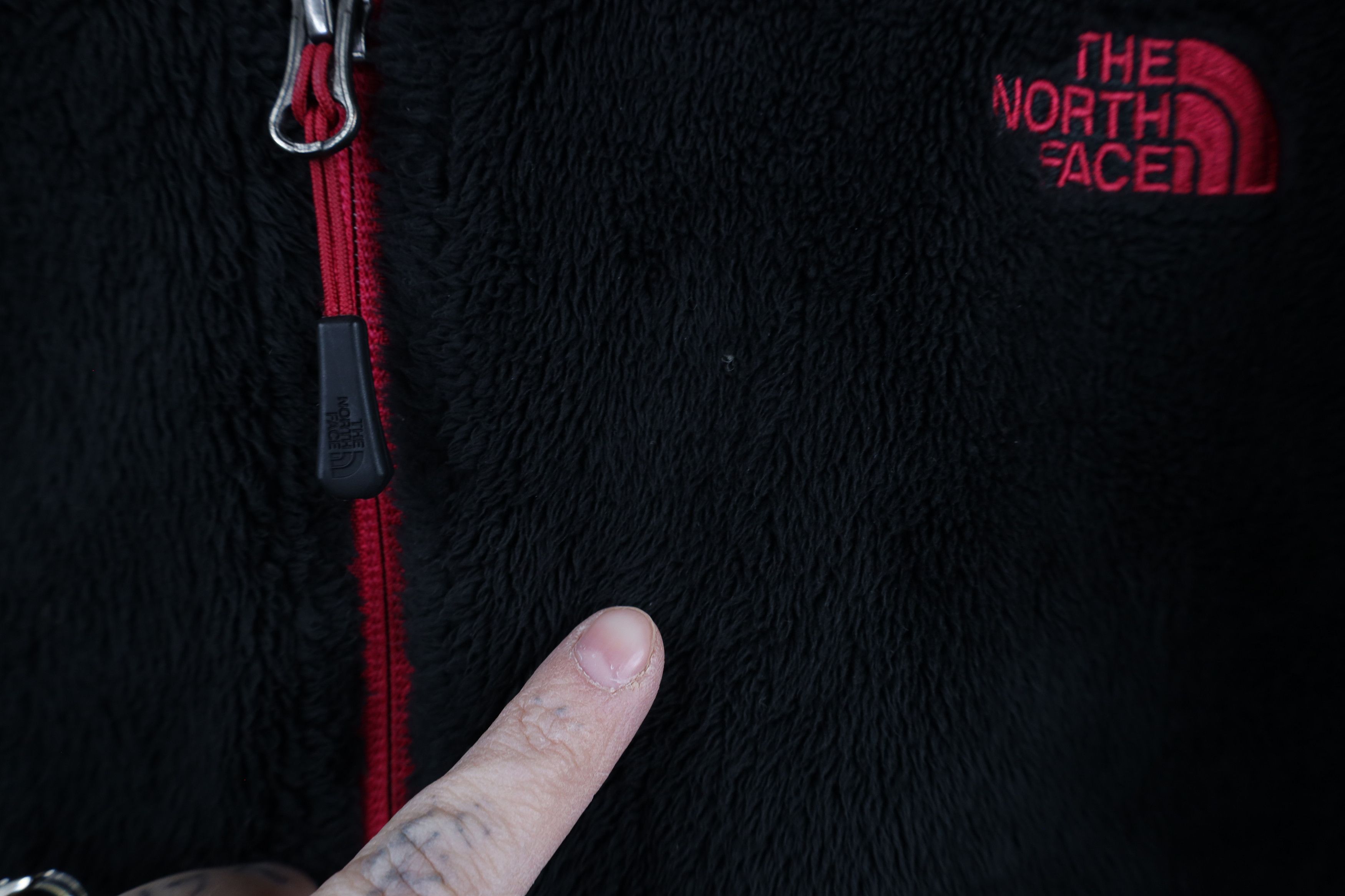 The North Face × Vintage The North Face Spell Fuzzy Shag Fleece Full Zip Jacket Black Size XXL / US 16-18 / IT 52-54 - 5 Thumbnail