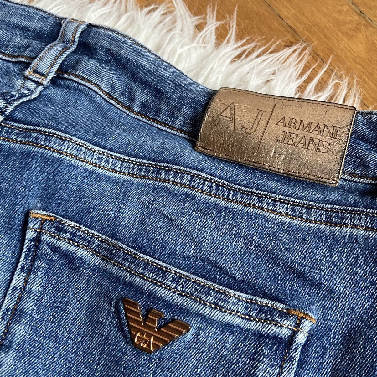 Armani × Giorgio Armani × Vintage 📌 Vintage Armani Jeans 00s Denim Metal Logo Y2k Size US 32 / EU 48 - 6 Thumbnail
