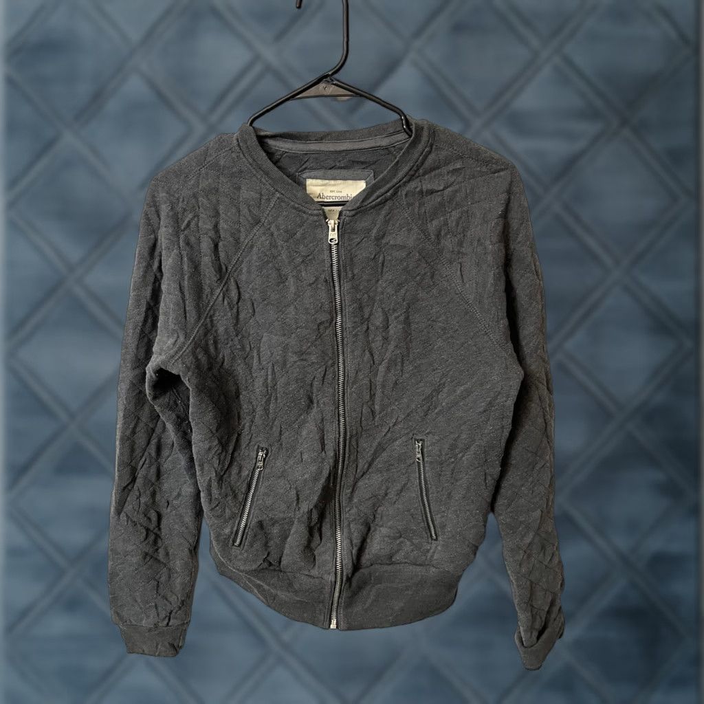 Abercrombie & Fitch Abercrombie & Fitch Bomber Jacket Quilted Black Nylon Women M Medium Shirt? Size M / US 6-8 / IT 42-44 - 1 Thumbnail