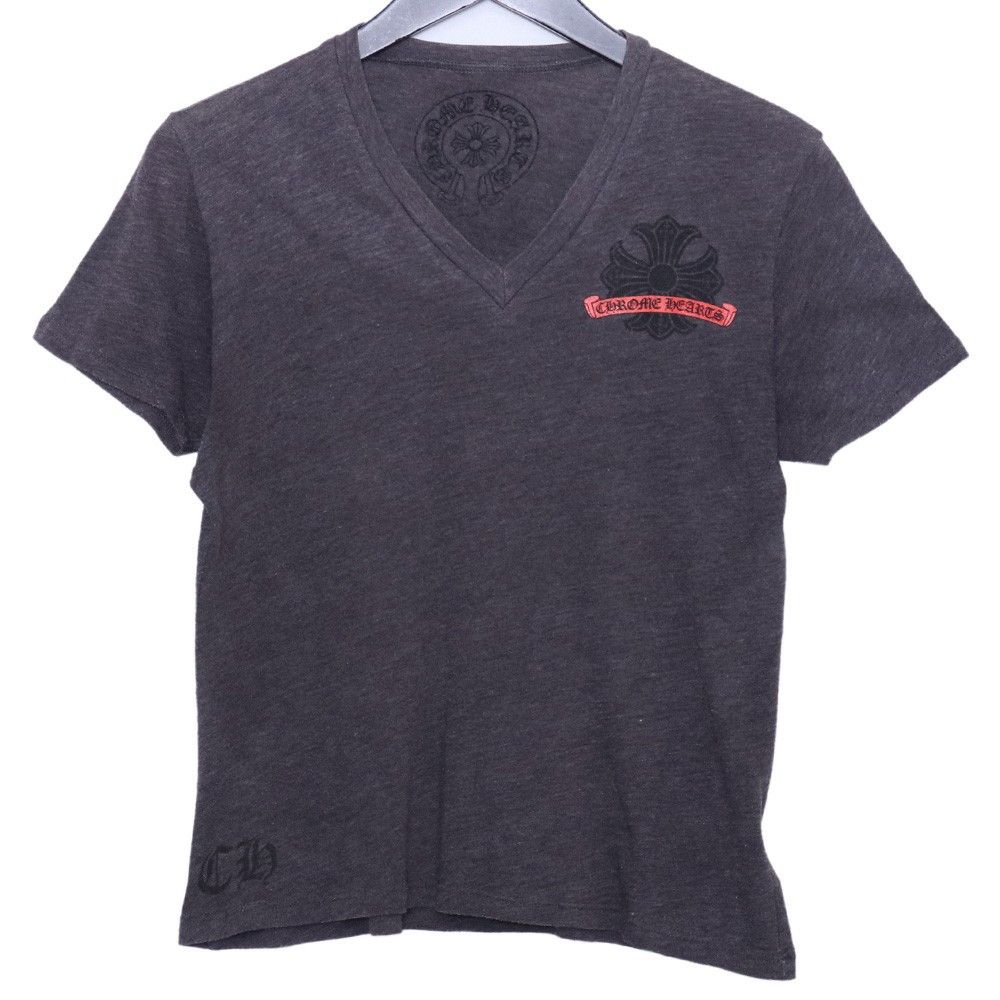 Chrome Hearts Chrome hearts Tripple Cross V-Neck womens Tee/slim