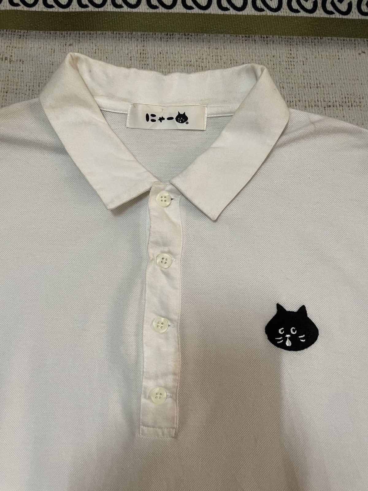 Issey Miyake × Japanese Brand NET-NET BY ISSEY MIYAKE CATS EMBROIDERED POLO TEE Size US L / EU 52-54 / 3 - 5 Thumbnail