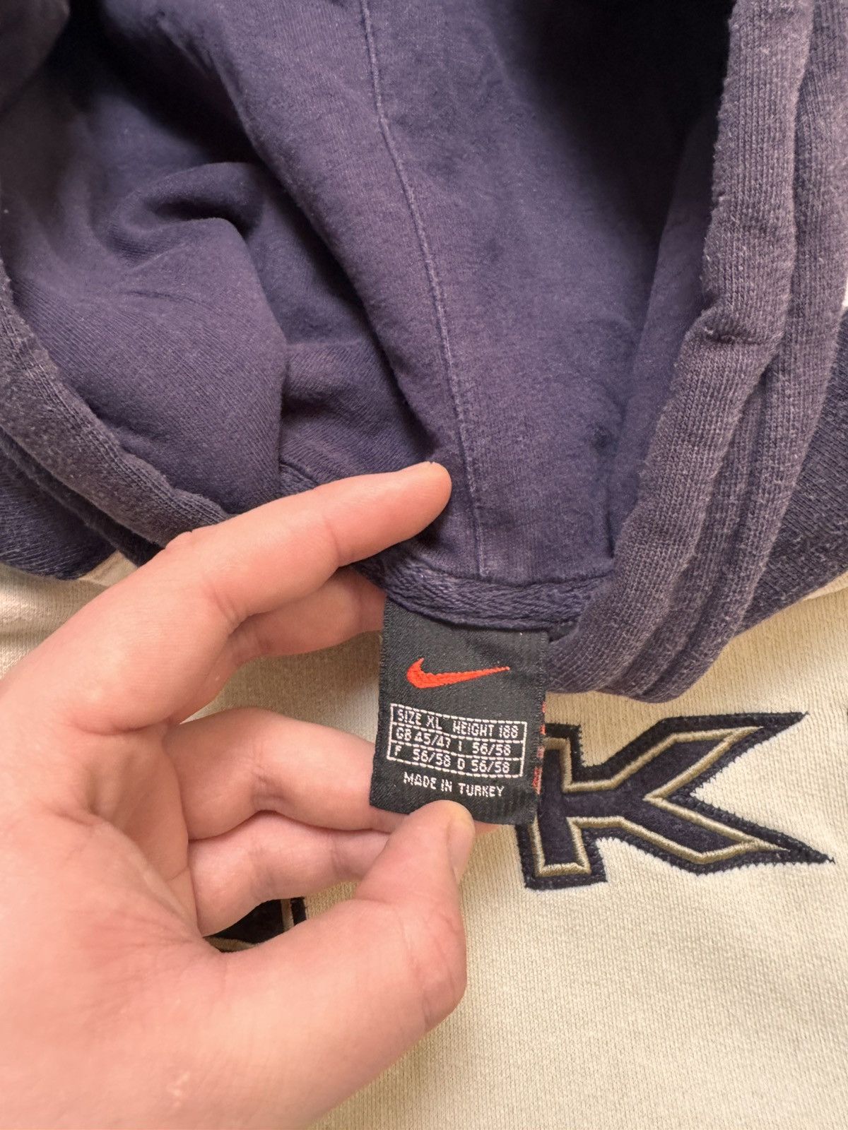 Nike × Vintage NIKE VINTAGE CENTER LOGO OVERSIZE BOXY HOODIE Size US XL / EU 56 / 4 - 7 Thumbnail