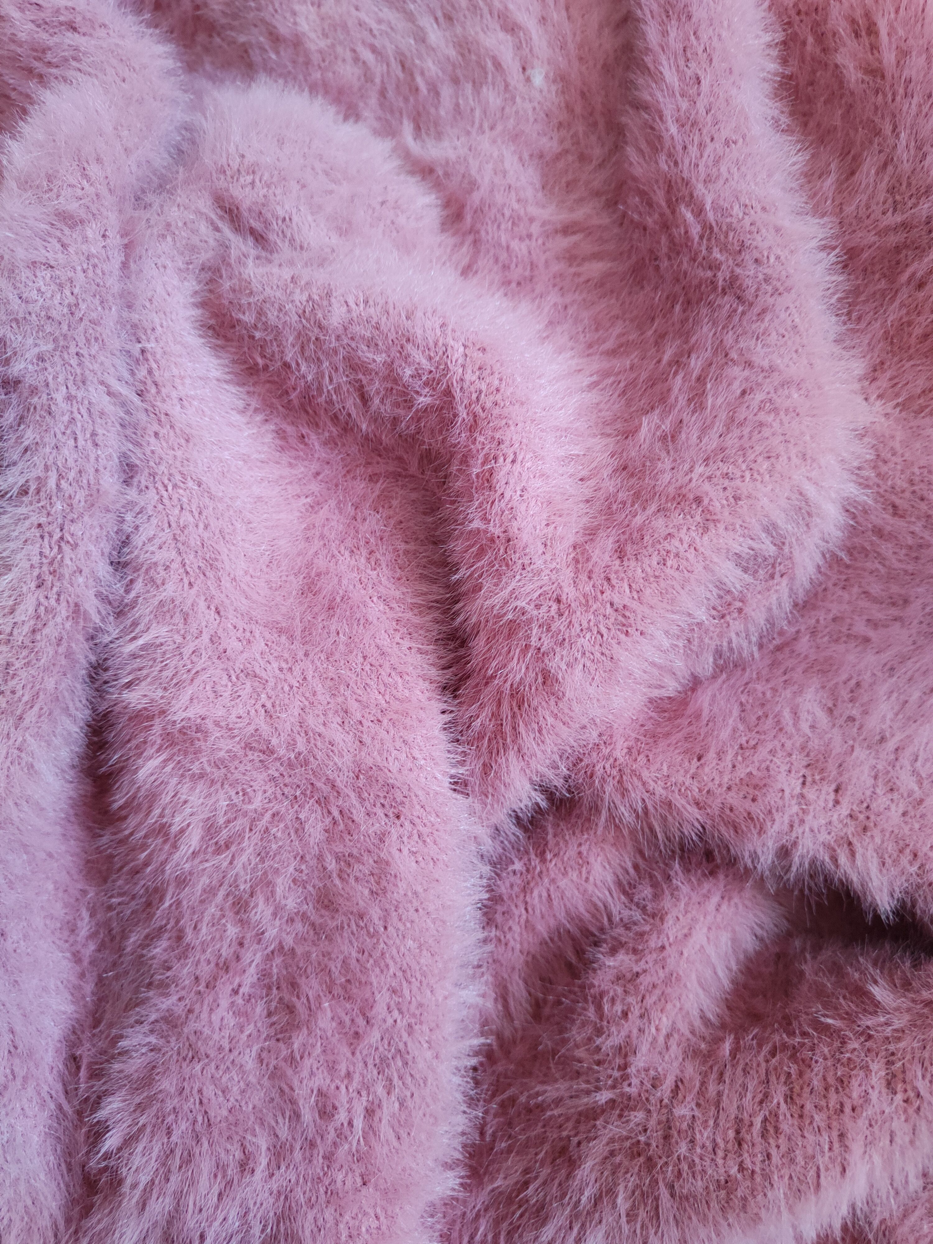Homespun Knitwear × Japanese Brand × Vintage Japanese Brand Pink Shag Shaggy Fur Mohair Knitwear #S2176 Size M / US 6-8 / IT 42-44 - 10 Thumbnail